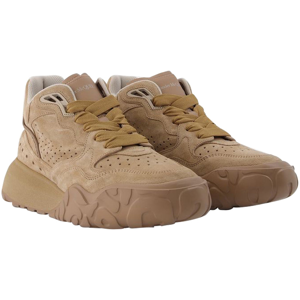 Sneaker High in Beige Leather