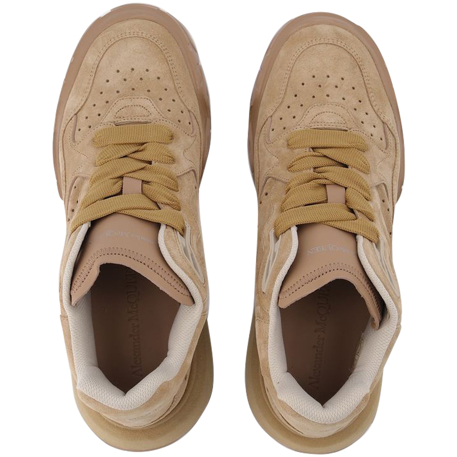 Sneaker High in Beige Leather