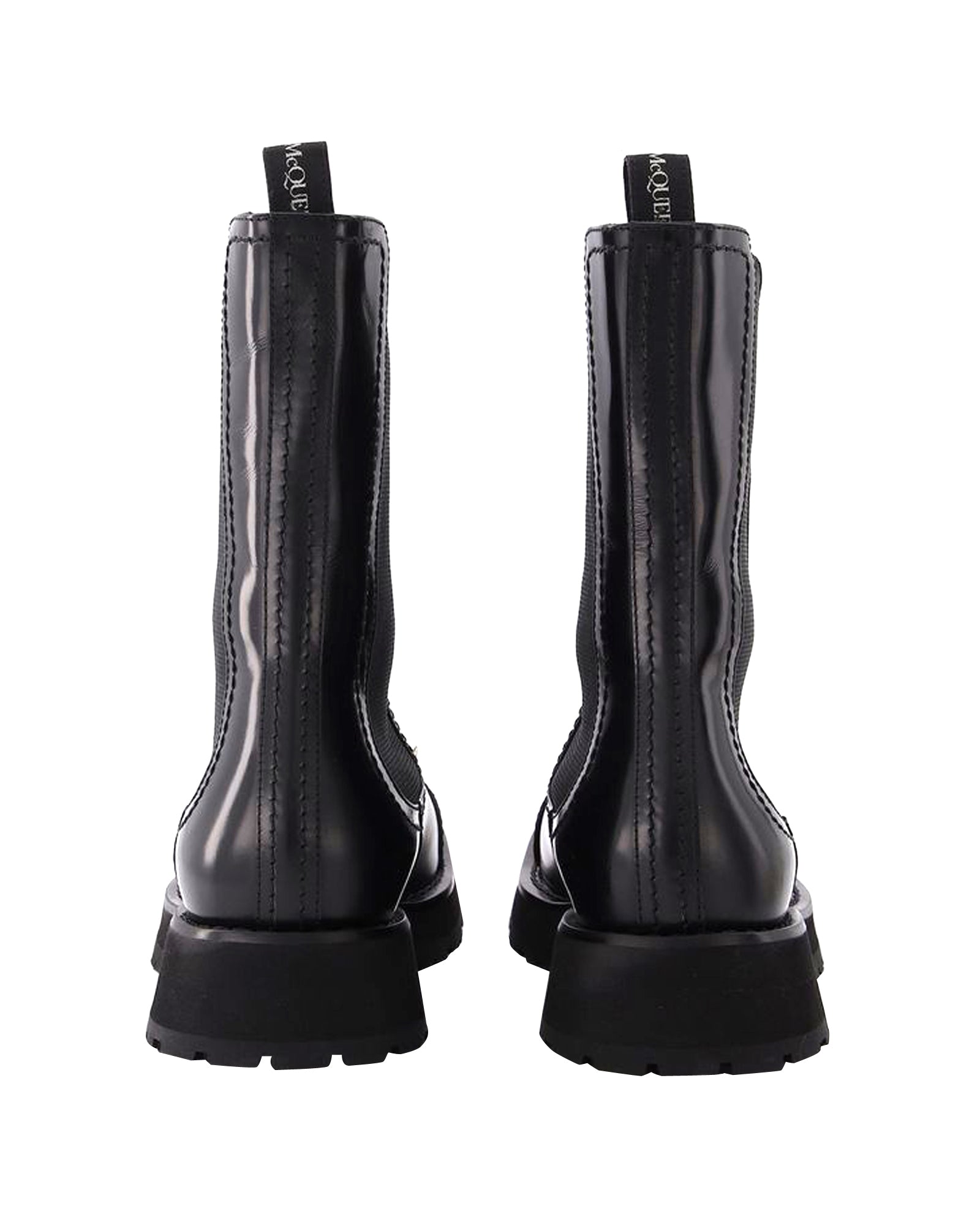 Ankle Boots With Studs in Black Leather