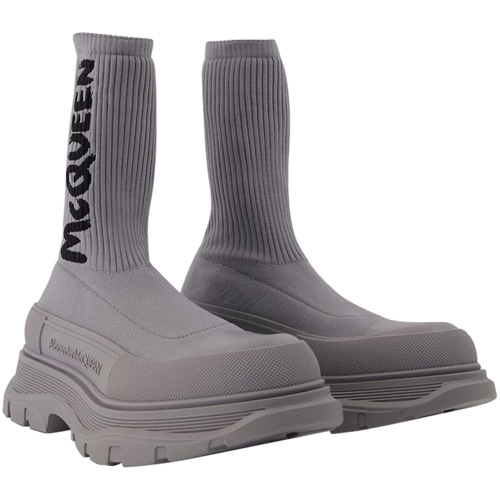Men's Sock Boots in Grey