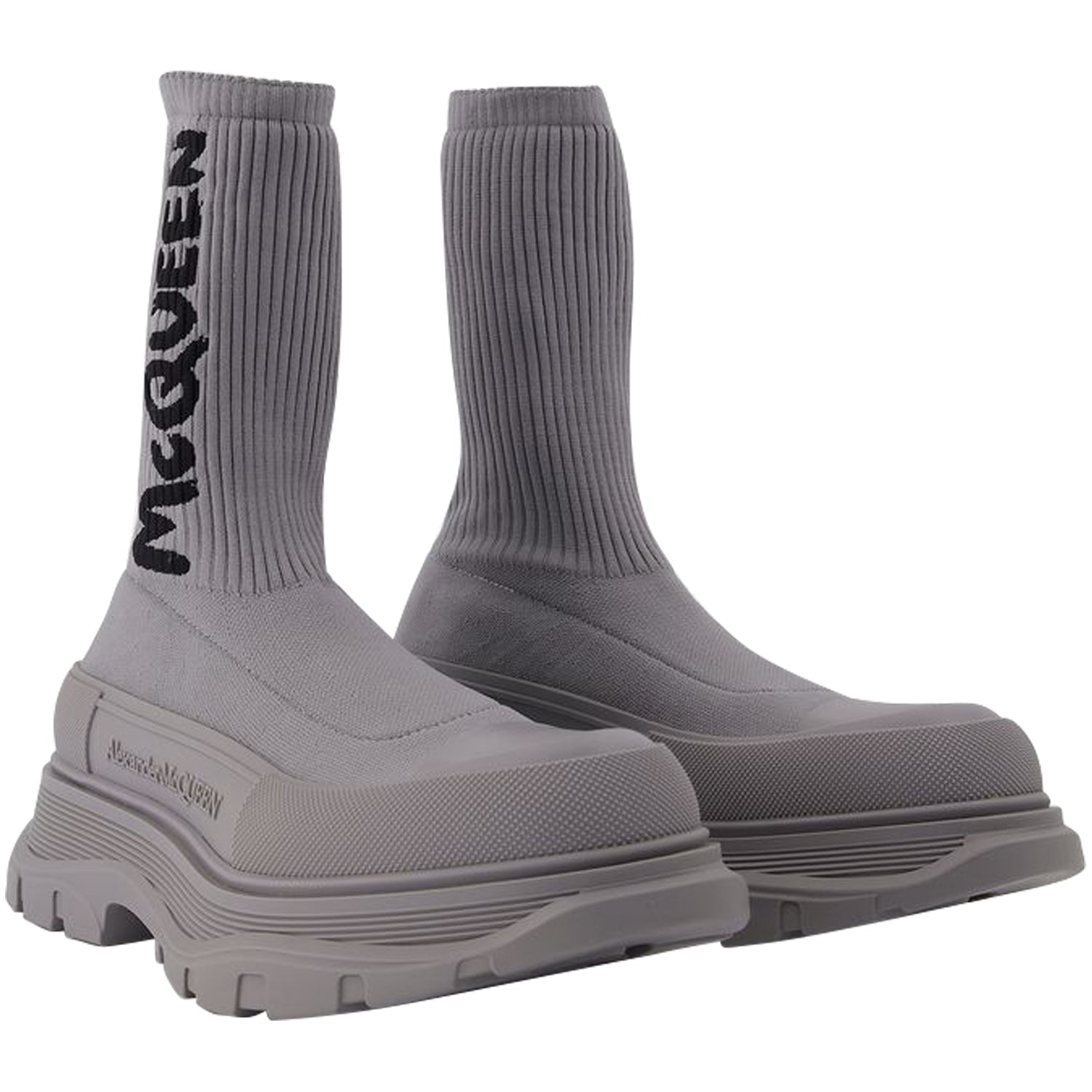 Men's Sock Boots in Grey