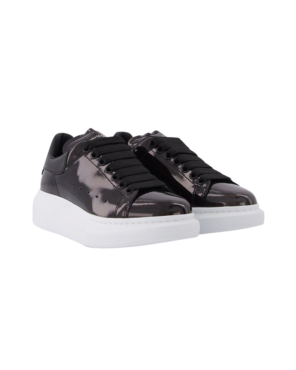 Oversize Sneakers in Black Leather