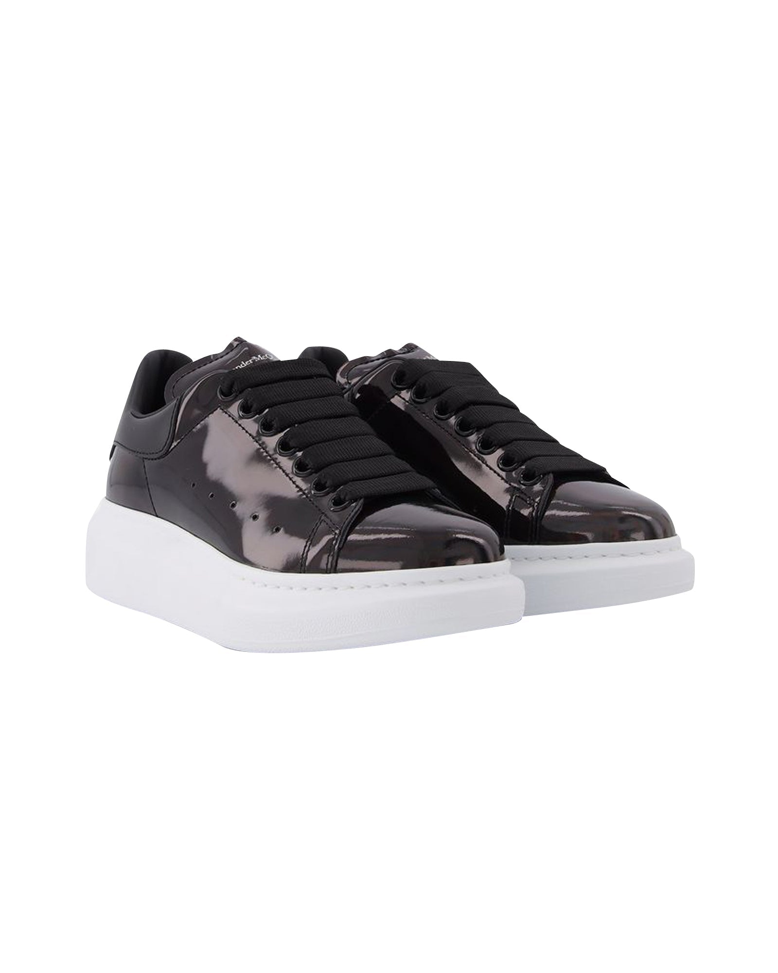 Oversize Sneakers in Black Leather