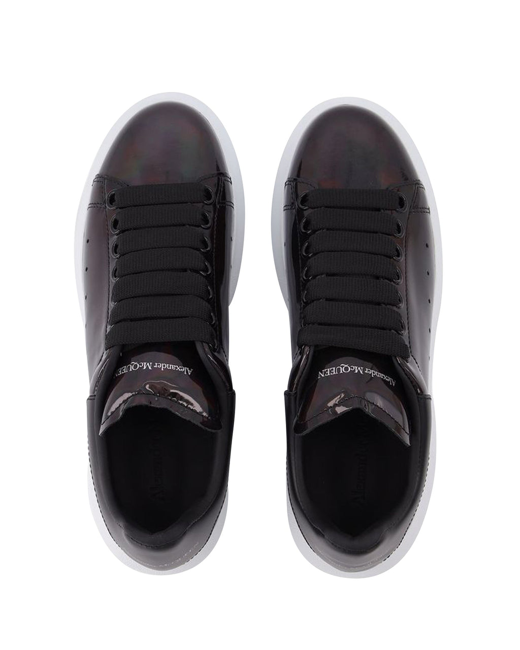 Oversize Sneakers in Black Leather