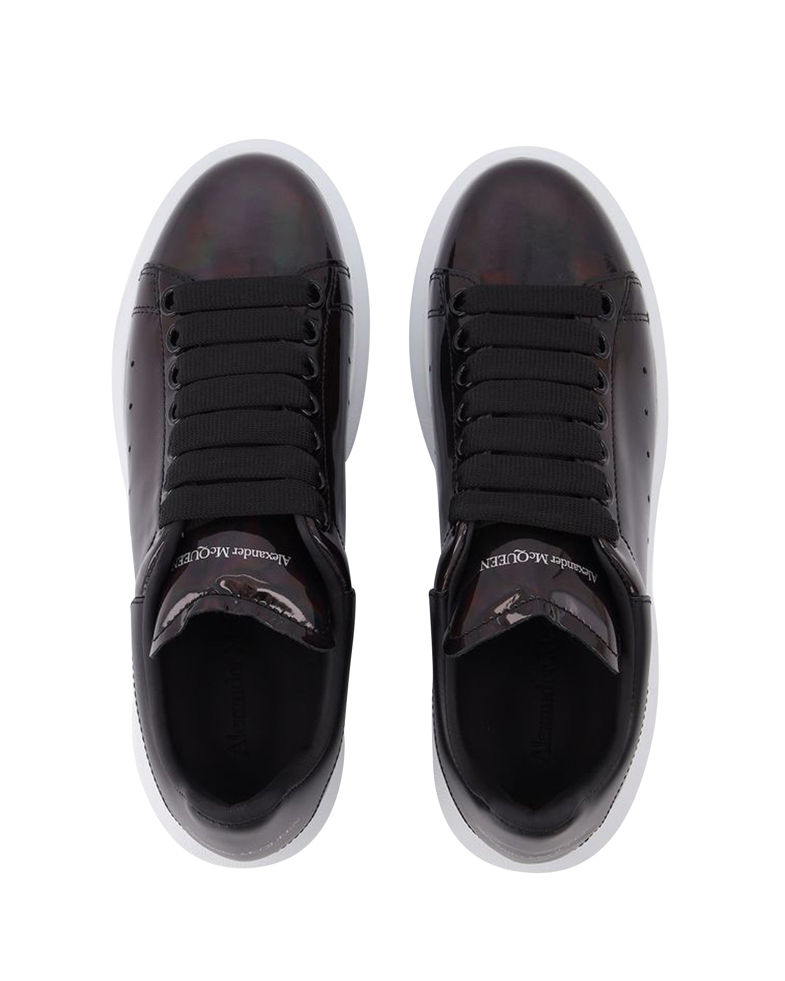 Oversize Sneakers in Black Leather