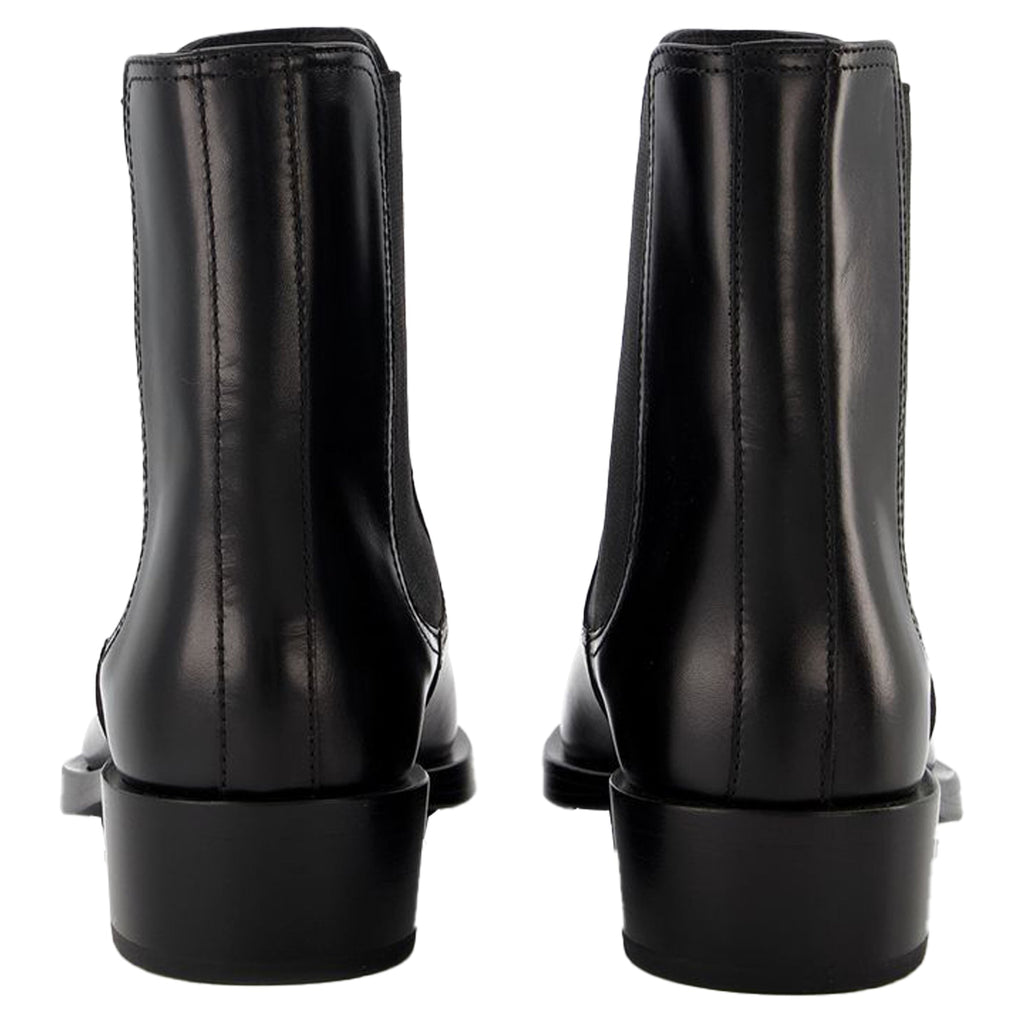 Boxcar Boots in Black/Silver Leather