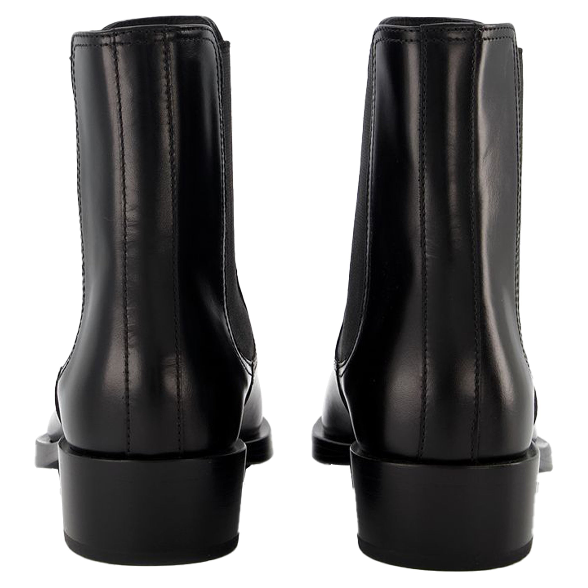 Boxcar Boots in Black/Silver Leather