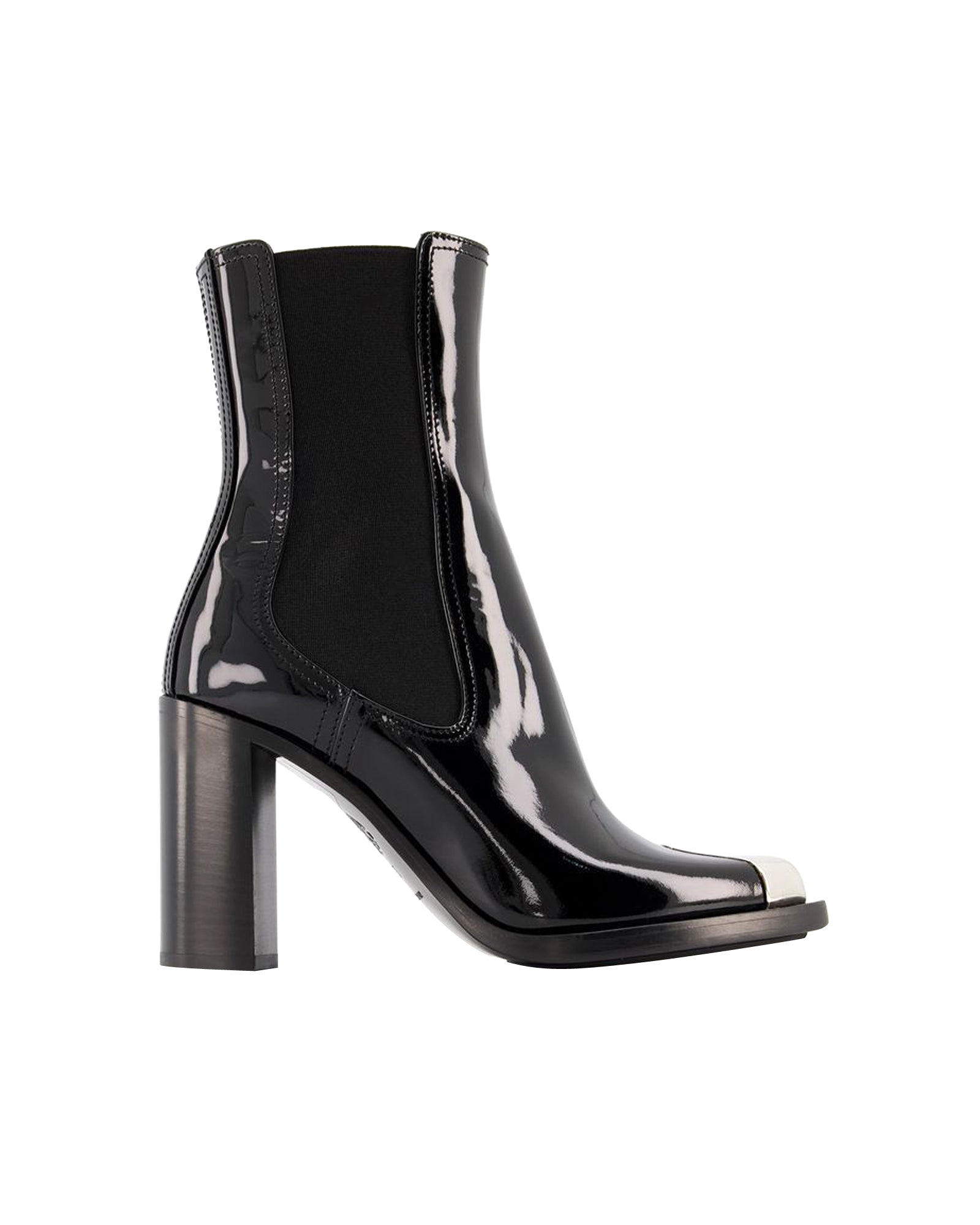 Boots in Black/Silver Leather