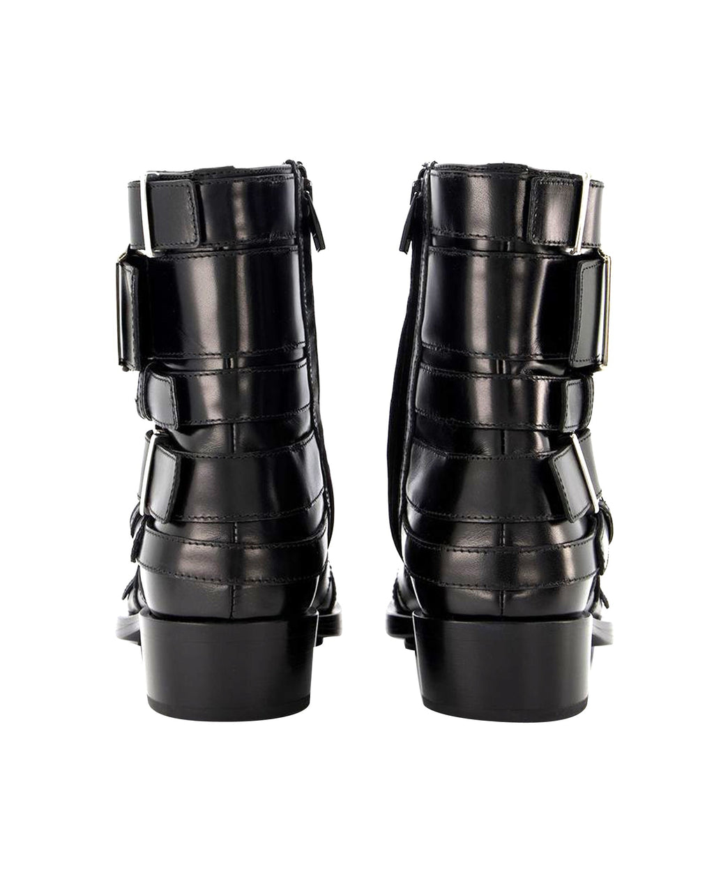 Boxcar Boots in Black/Silver Leather
