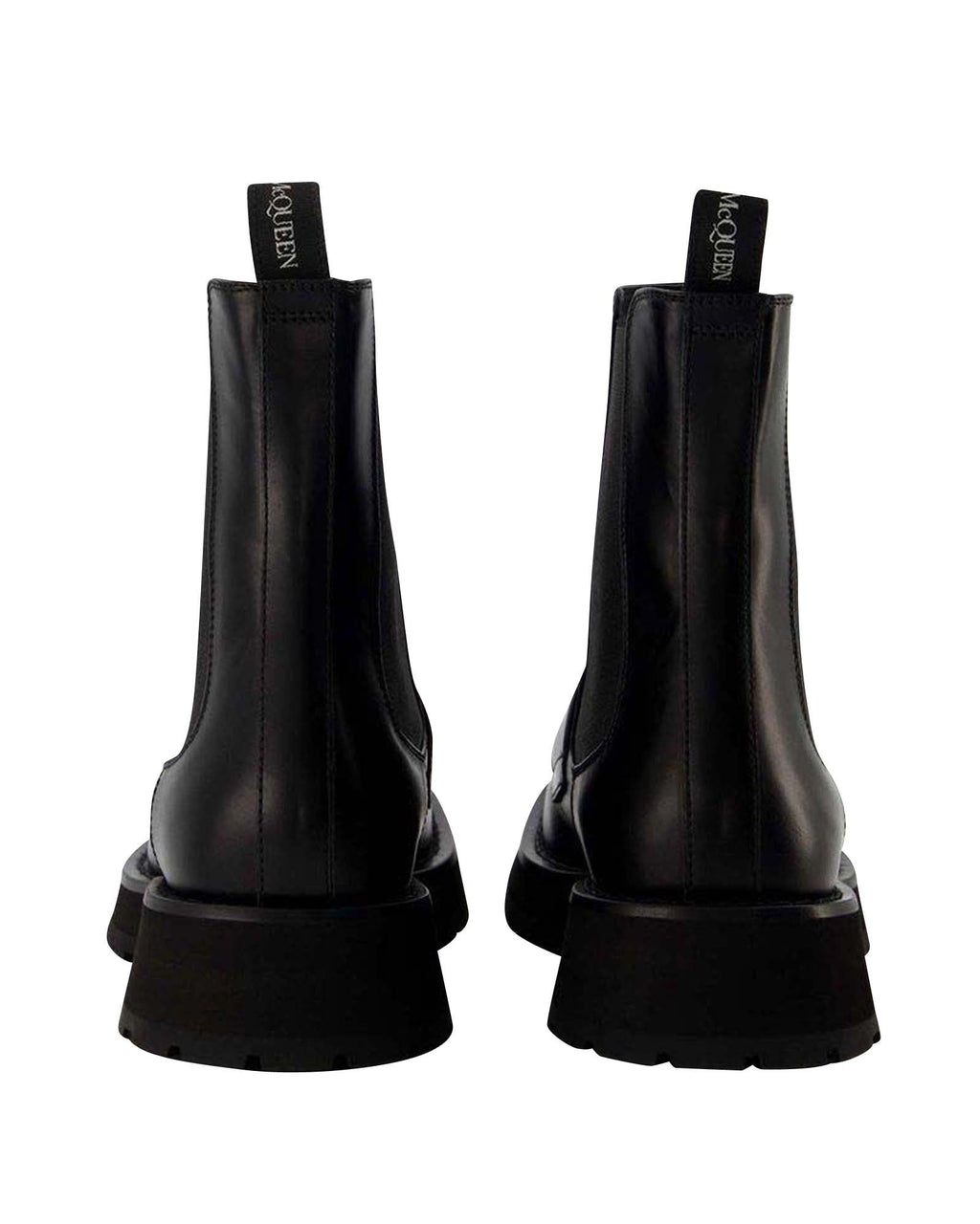 Worker Punk Ankle Boots - Alexander Mcqueen - Black/White - Leather