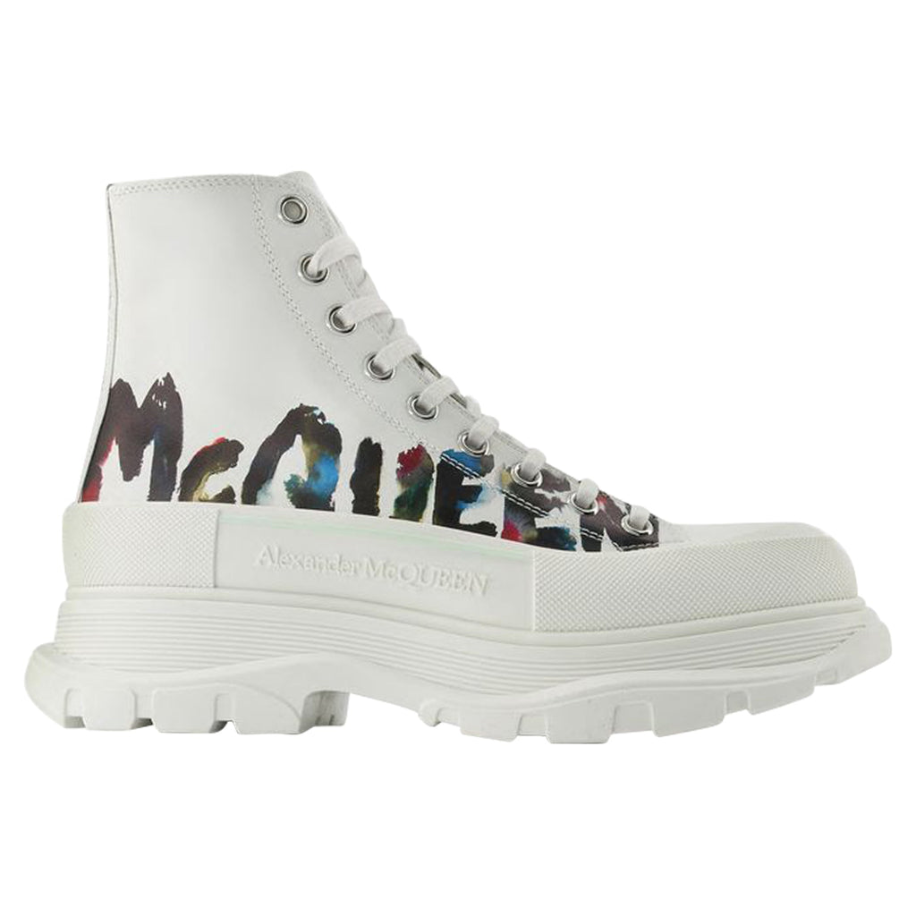 Tread Slick Sneakers - Alexander Mcqueen - White - Canvas