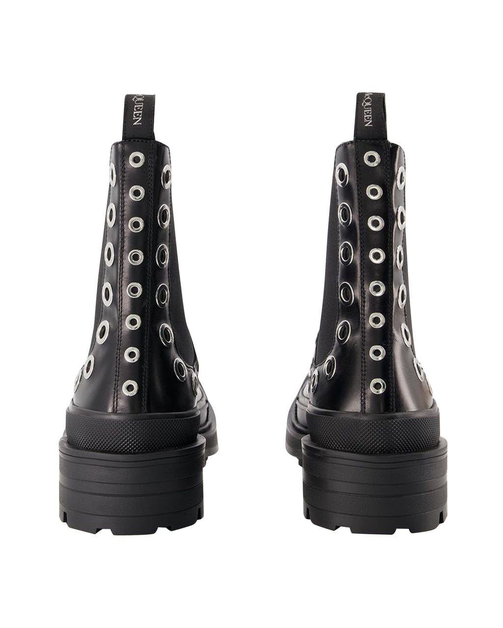 Tread Slick Ankle Boots - Alexander Mcqueen - Black/White - Leather