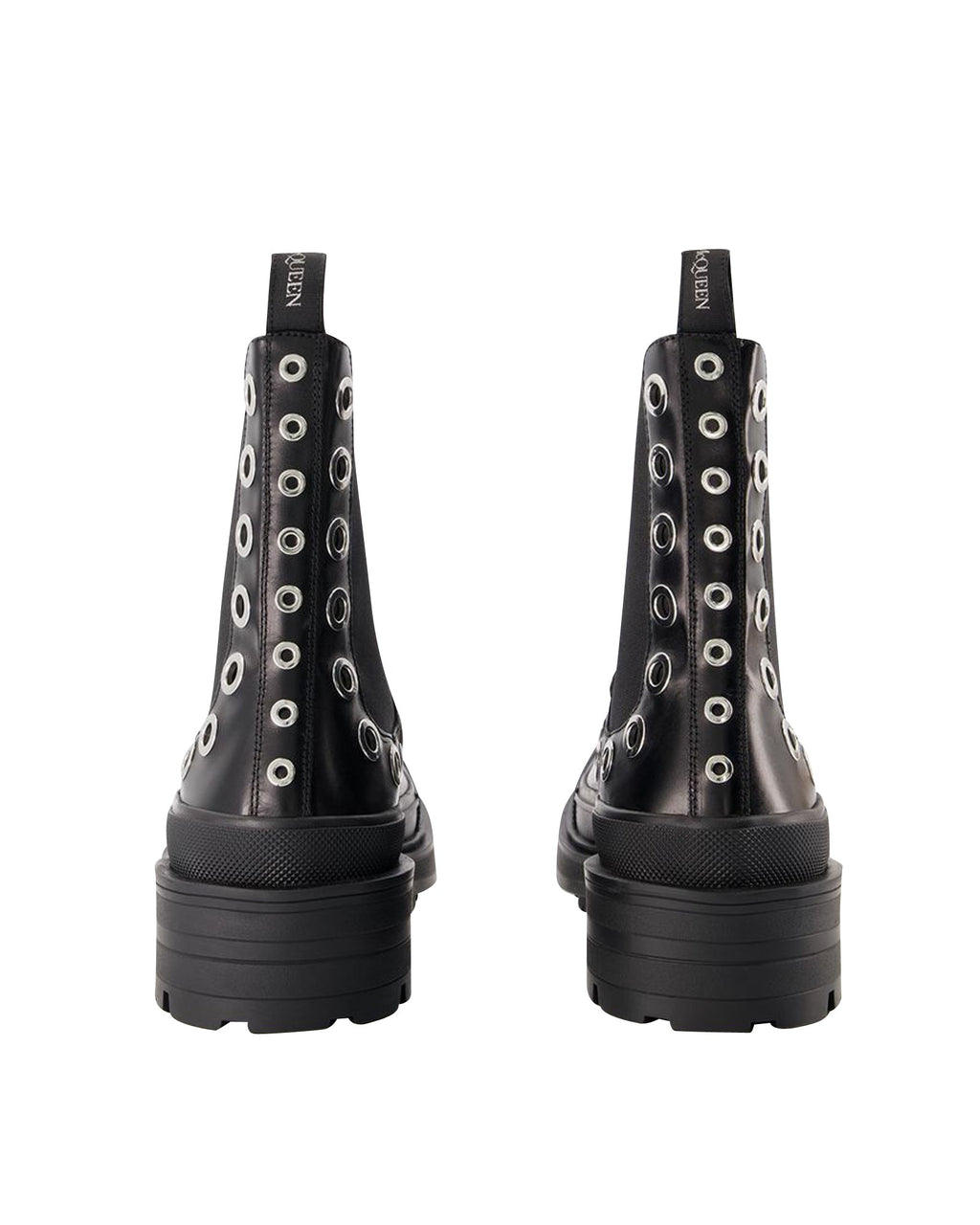 Tread Slick Ankle Boots - Alexander Mcqueen - Black/White - Leather