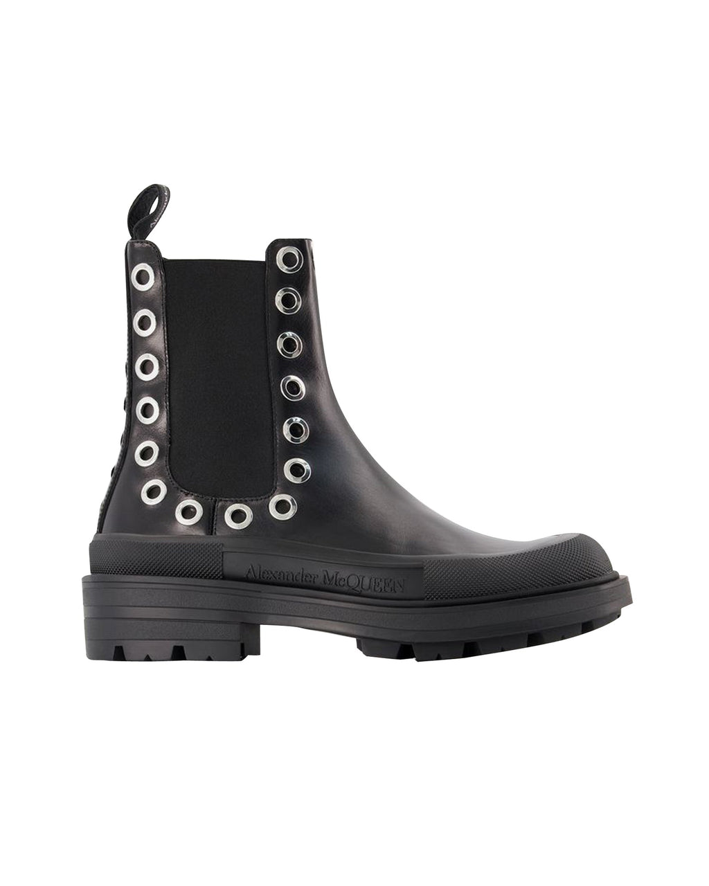 Tread Slick Ankle Boots - Alexander Mcqueen - Black/White - Leather