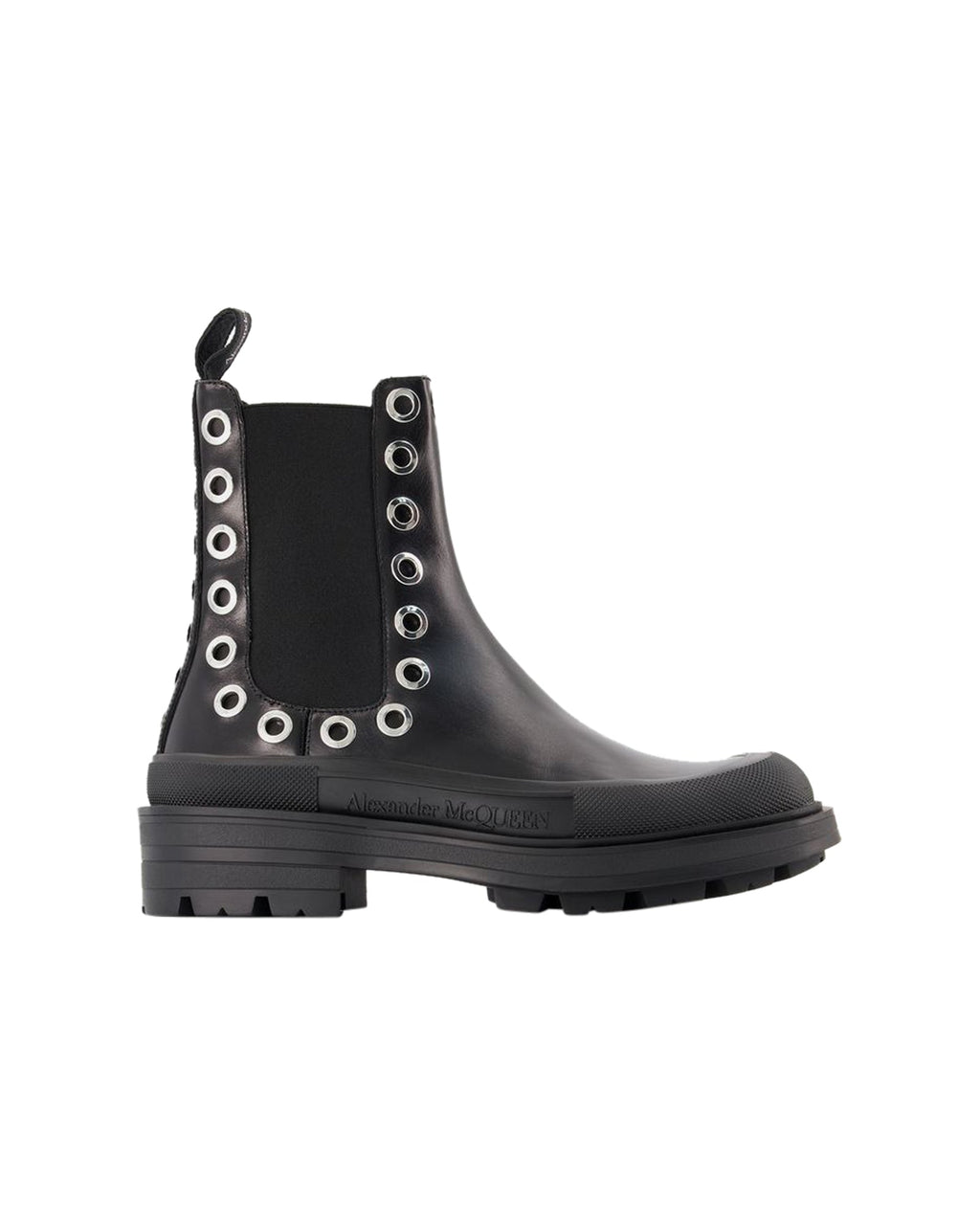 Tread Slick Ankle Boots - Alexander Mcqueen - Black/White - Leather