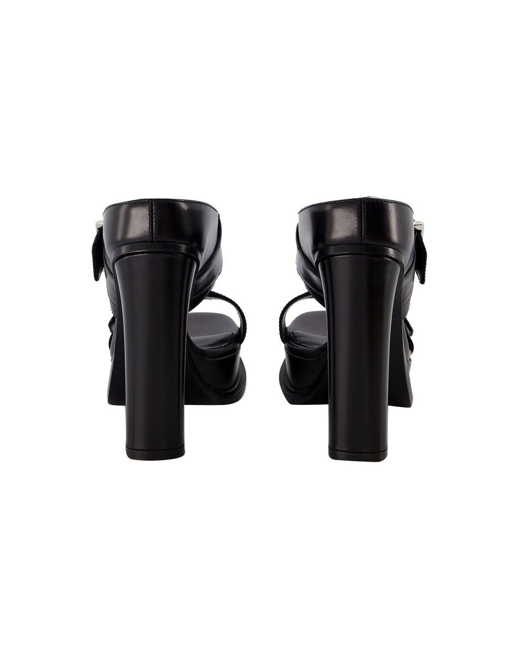 Leath S.Leath Sandals - Alexander McQueen - Leather - Black/Silver