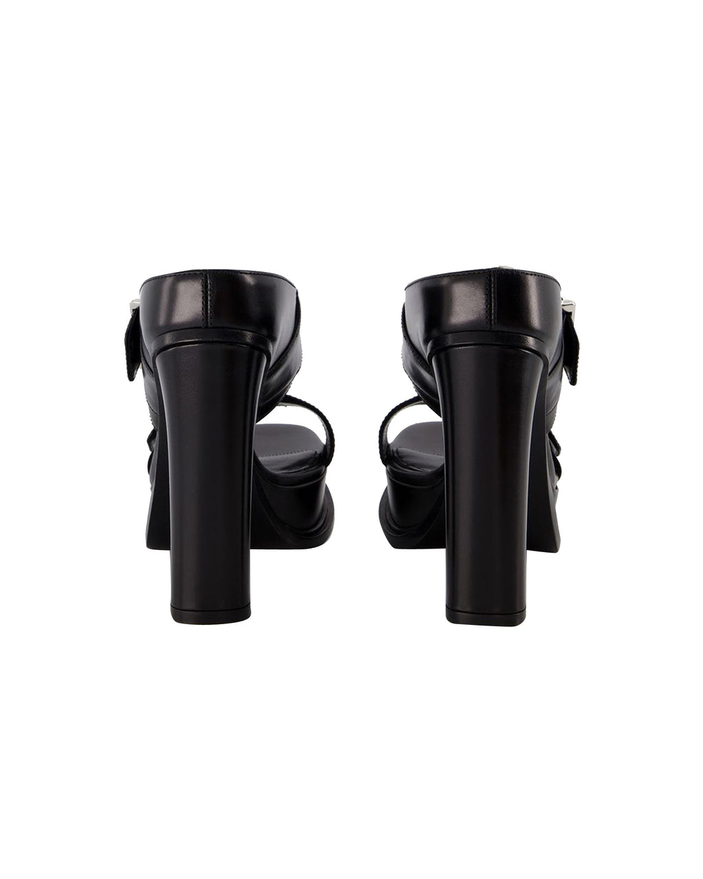 Leath S.Leath Sandals - Alexander McQueen - Leather - Black/Silver