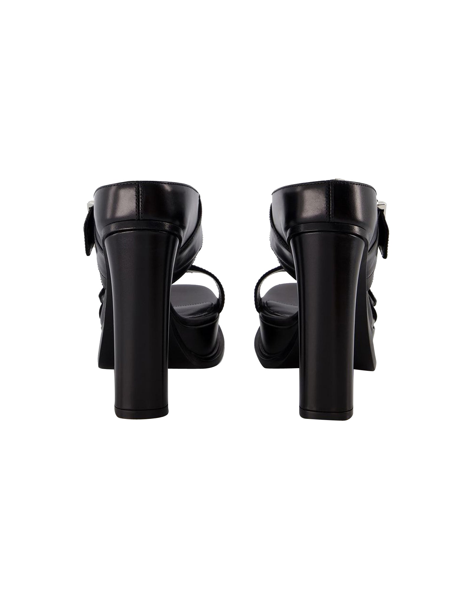 Leath S.Leath Sandals - Alexander McQueen - Leather - Black/Silver