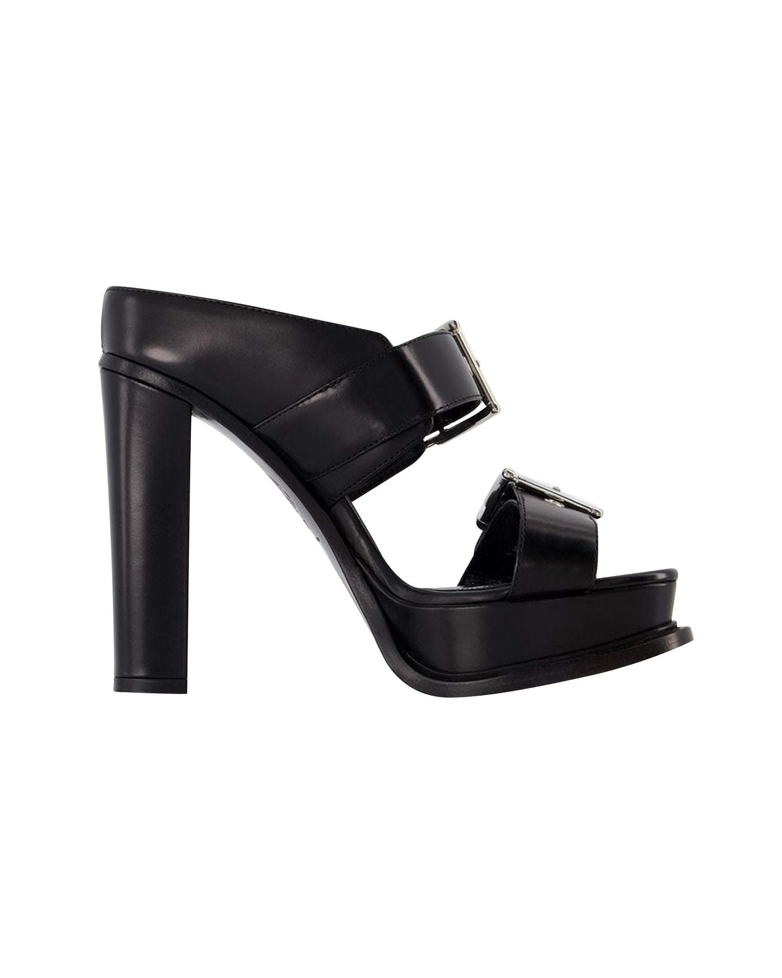 Leath S.Leath Sandals - Alexander McQueen - Leather - Black/Silver