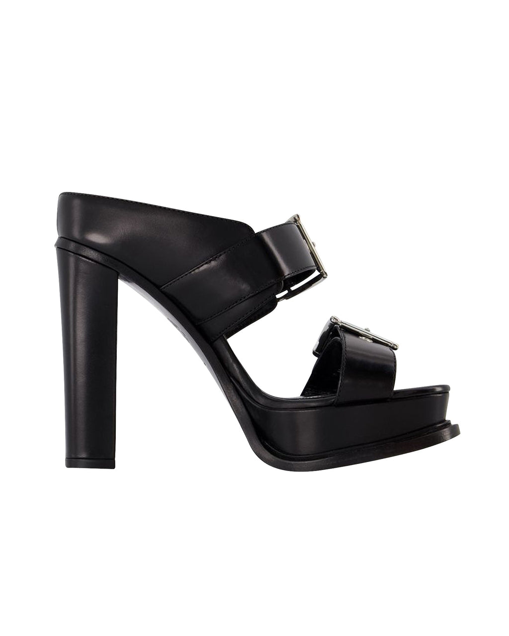 Leath S.Leath Sandals - Alexander McQueen - Leather - Black/Silver