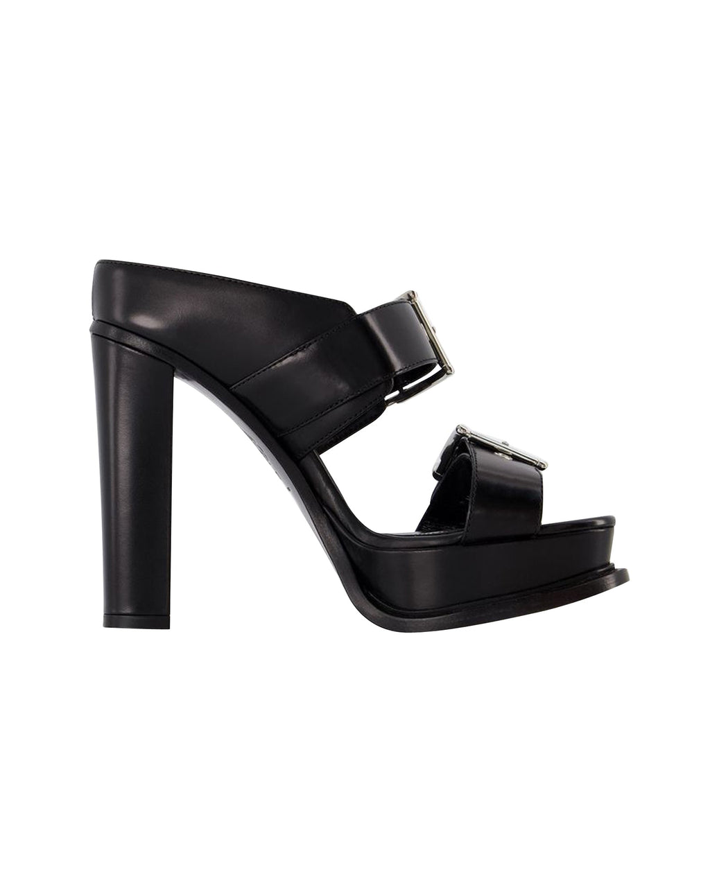 Leath S.Leath Sandals - Alexander McQueen - Leather - Black/Silver