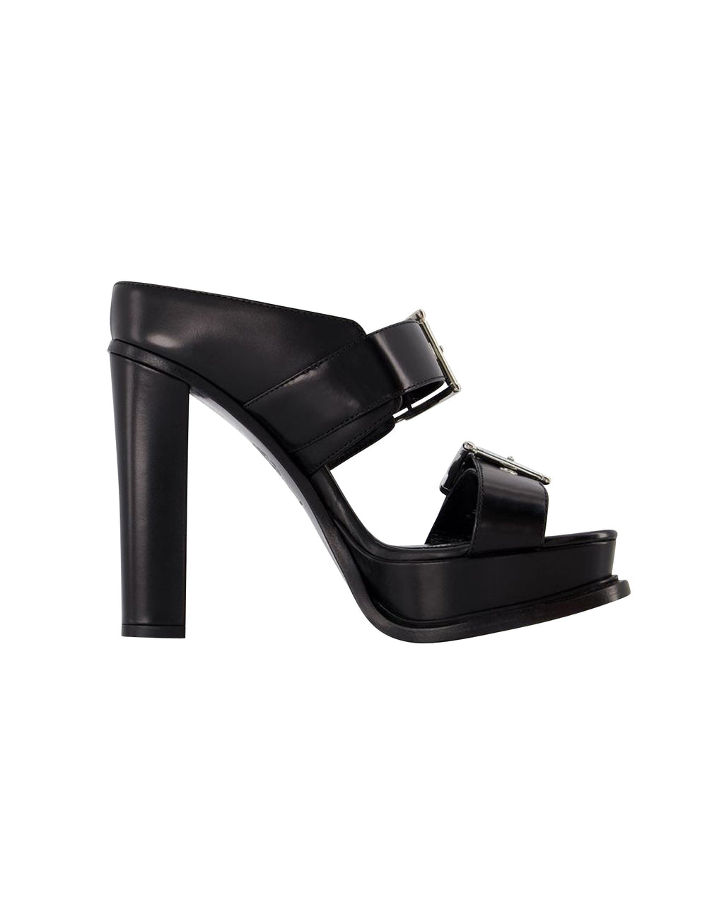 Leath S.Leath Sandals - Alexander McQueen - Leather - Black/Silver