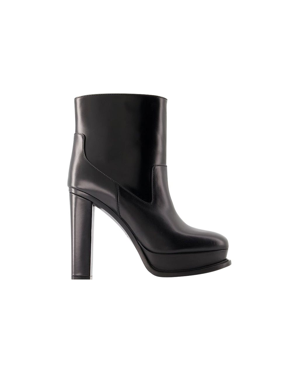 120 Mm Ankle Boots - Alexander Mcqueen - Leather - Black