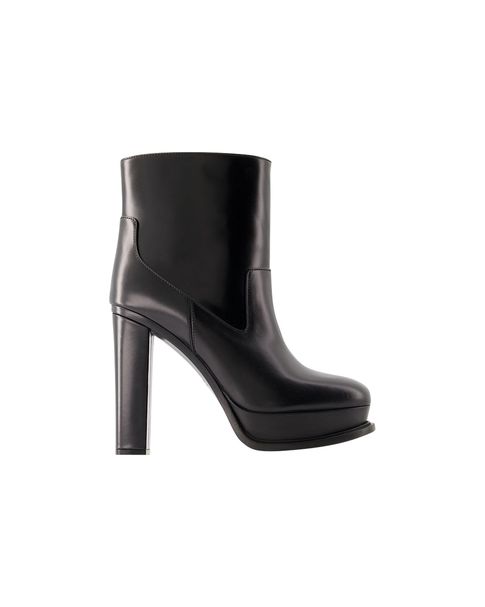 120 Mm Ankle Boots - Alexander Mcqueen - Leather - Black
