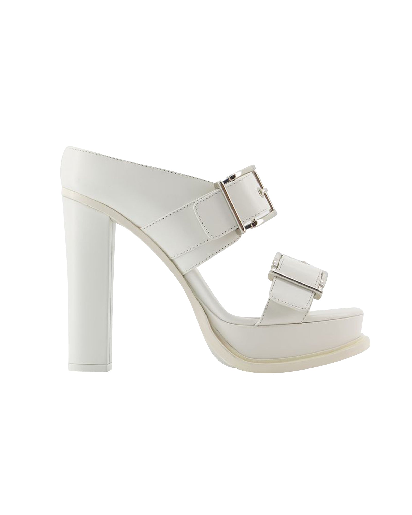 Leath S.Leath Sandales - Alexander Mcqueen - Leather - Ivoire/Argenté