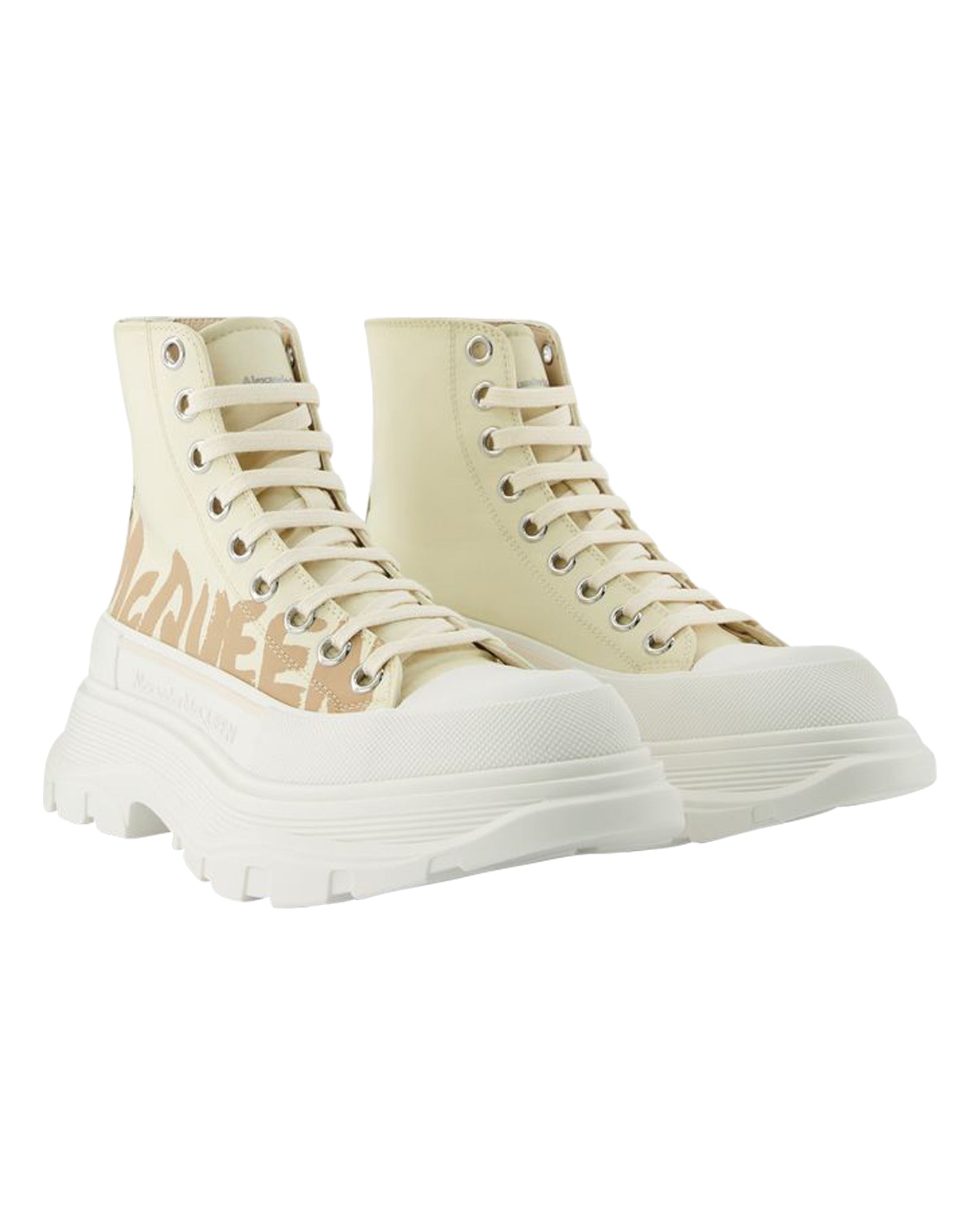 Tread Slick Sneakers - Alexander Mcqueen - Black/White - Leather