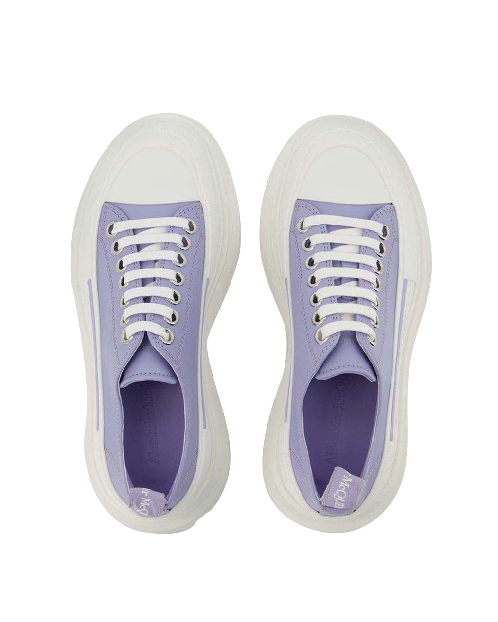 Tread Slick Sneakers - Alexander Mcqueen - Lilac/White - Leather