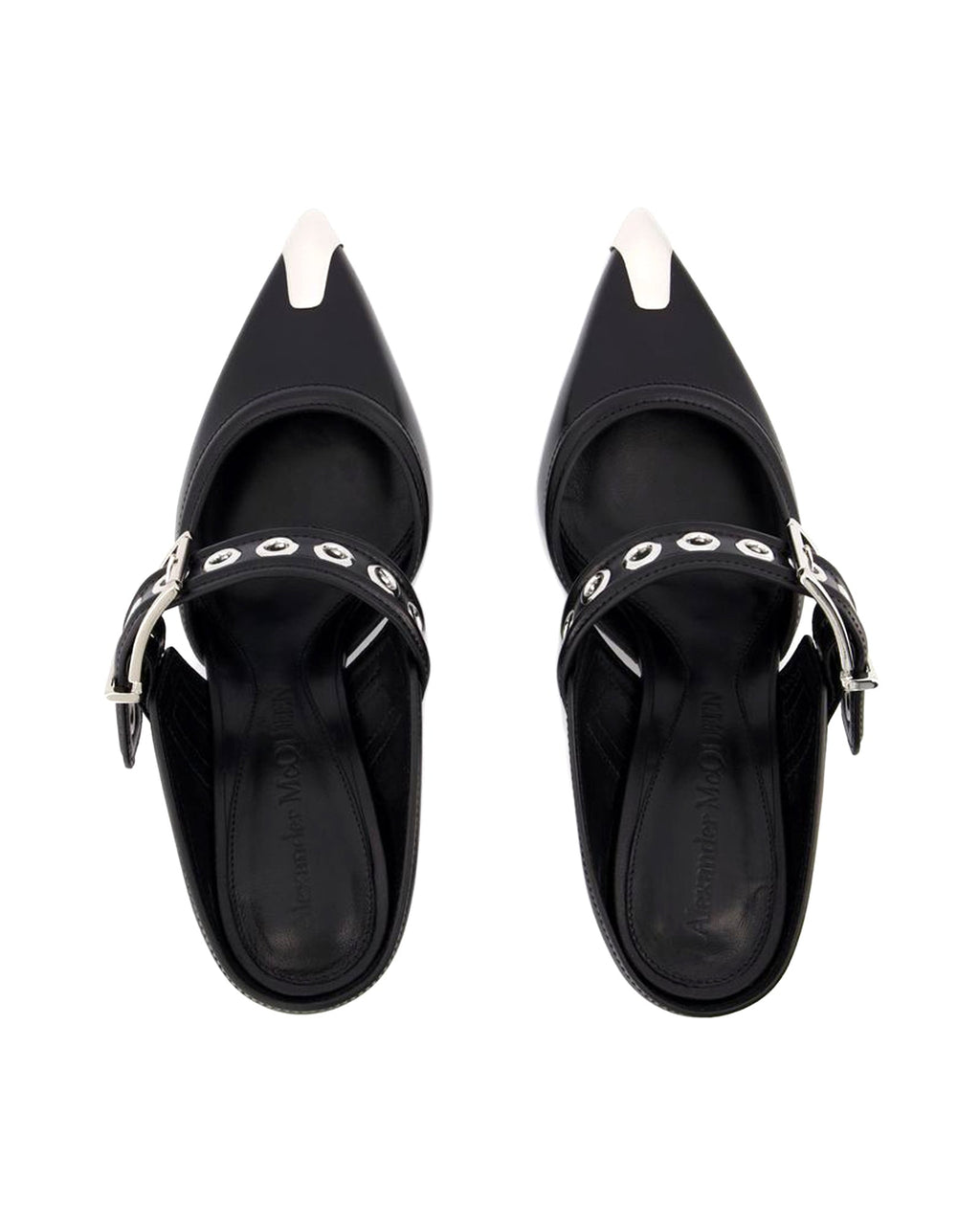 Oversized Sandals - Alexander Mcqueen - Black/Silver - Leather