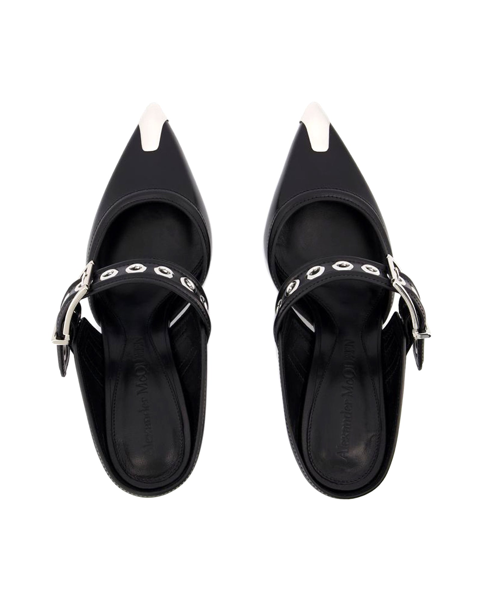 Oversized Sandals - Alexander Mcqueen - Black/Silver - Leather