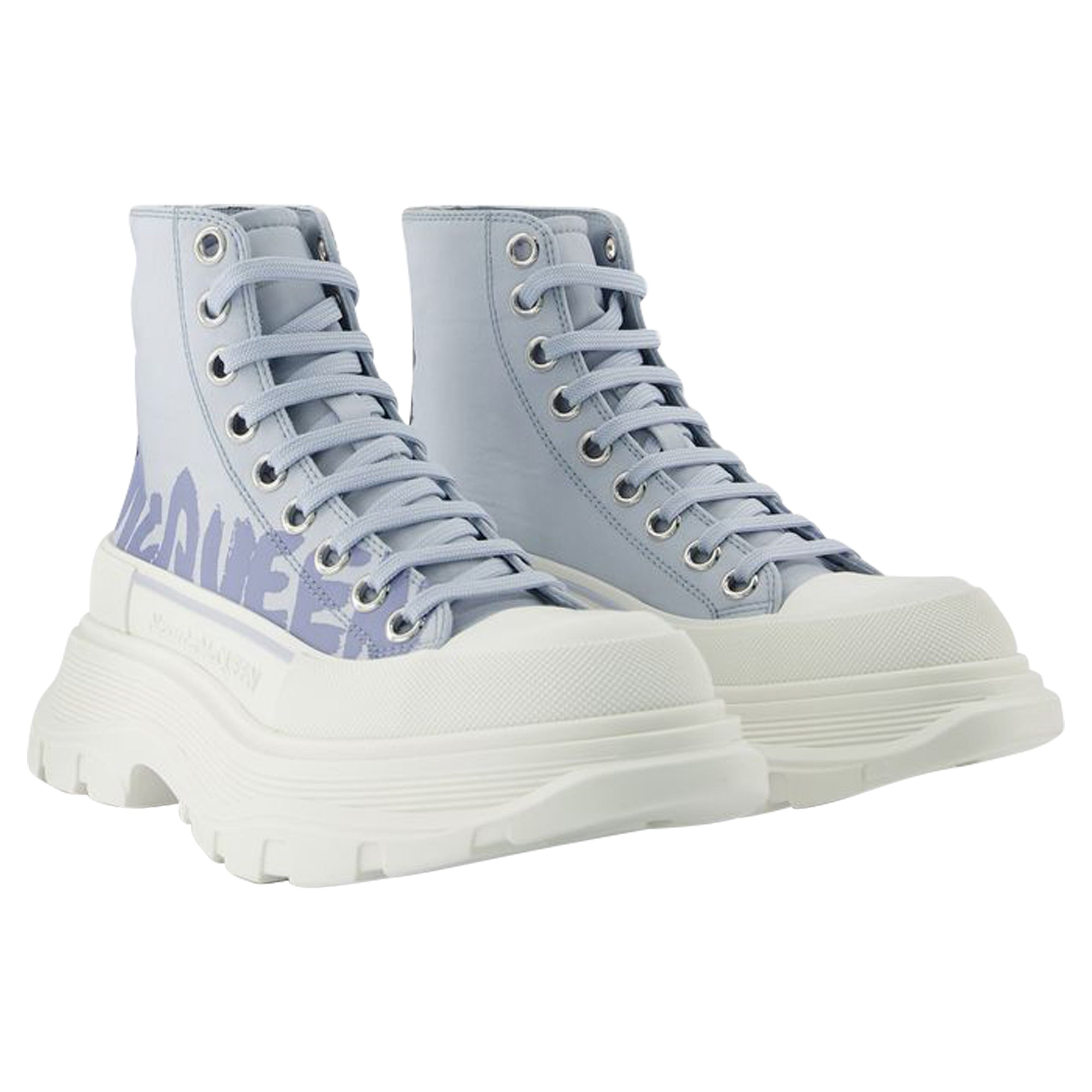 Tread Slick Sneakers - Alexander Mcqueen - Black/White - Leather