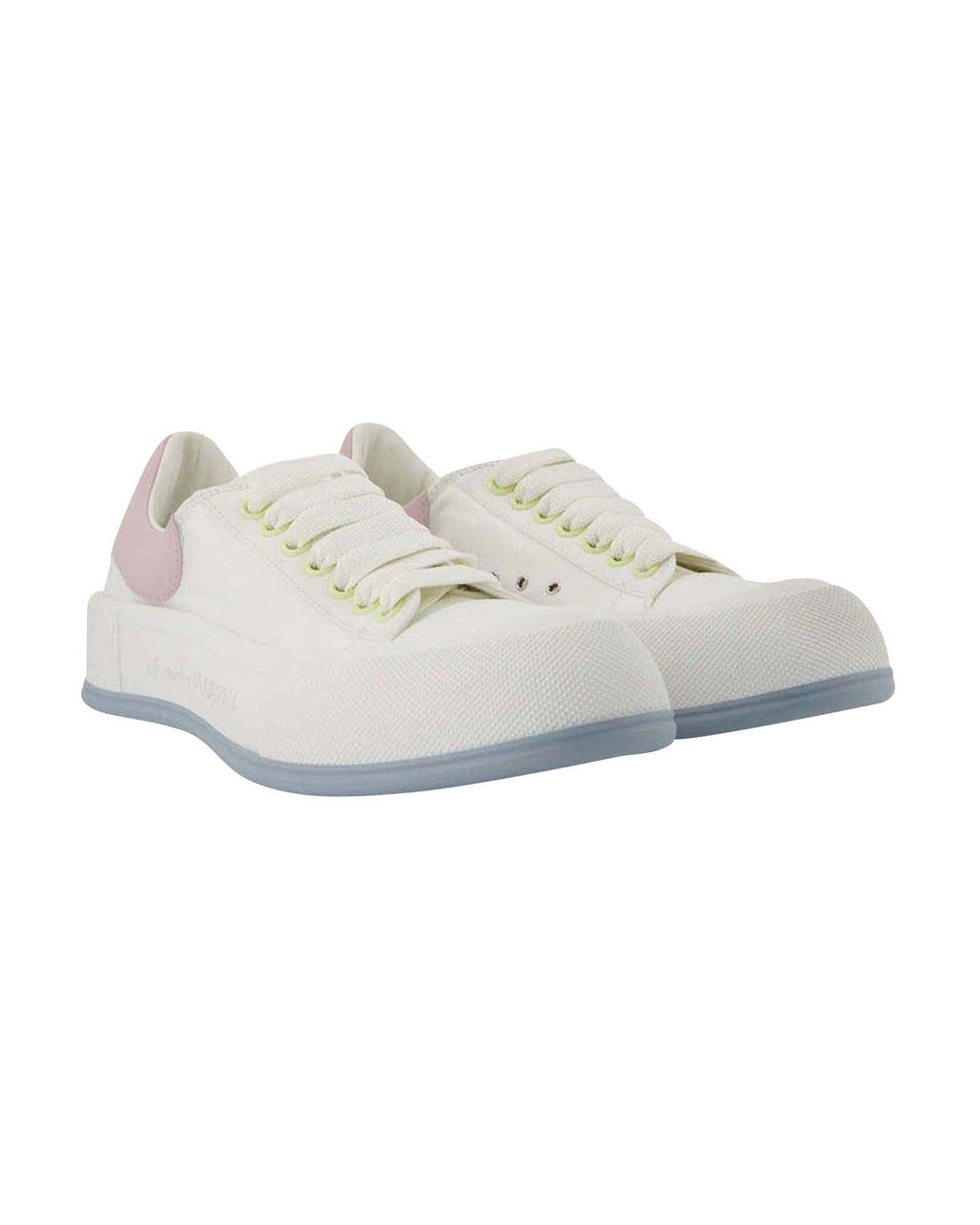 Oversized Sneakers - Alexander Mcqueen - White/Pink - Leather