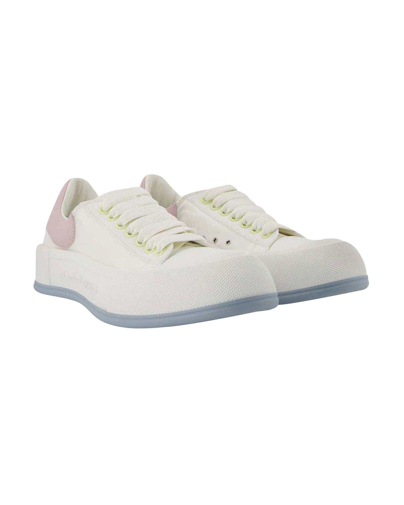 Oversized Sneakers - Alexander Mcqueen - White/Pink - Leather