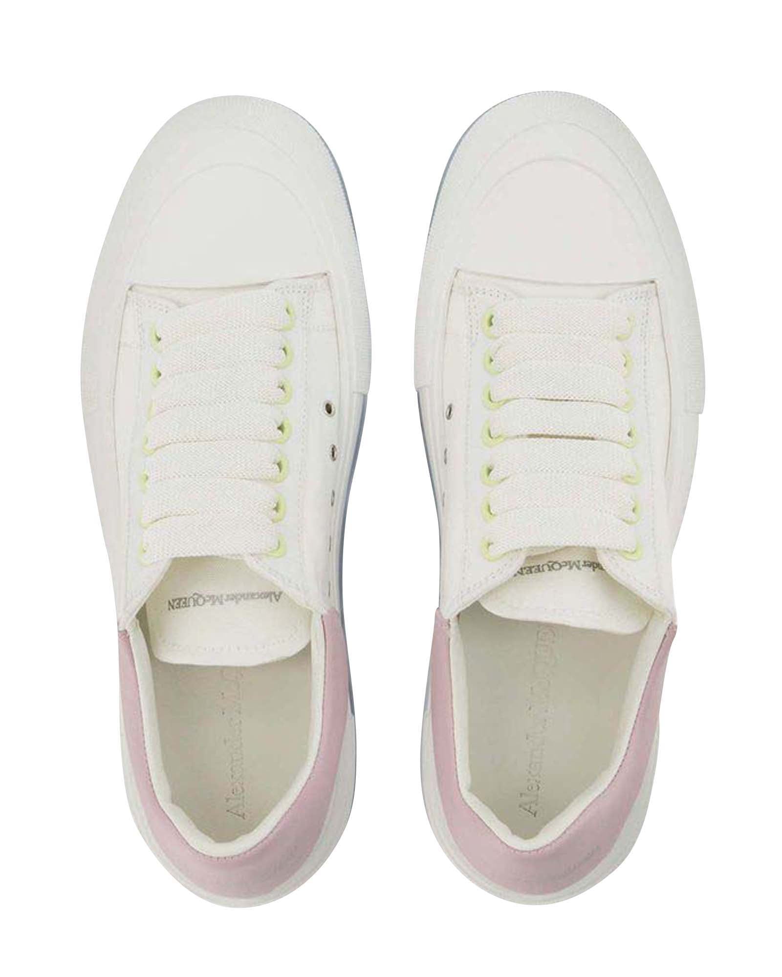Oversized Sneakers - Alexander Mcqueen - White/Pink - Leather