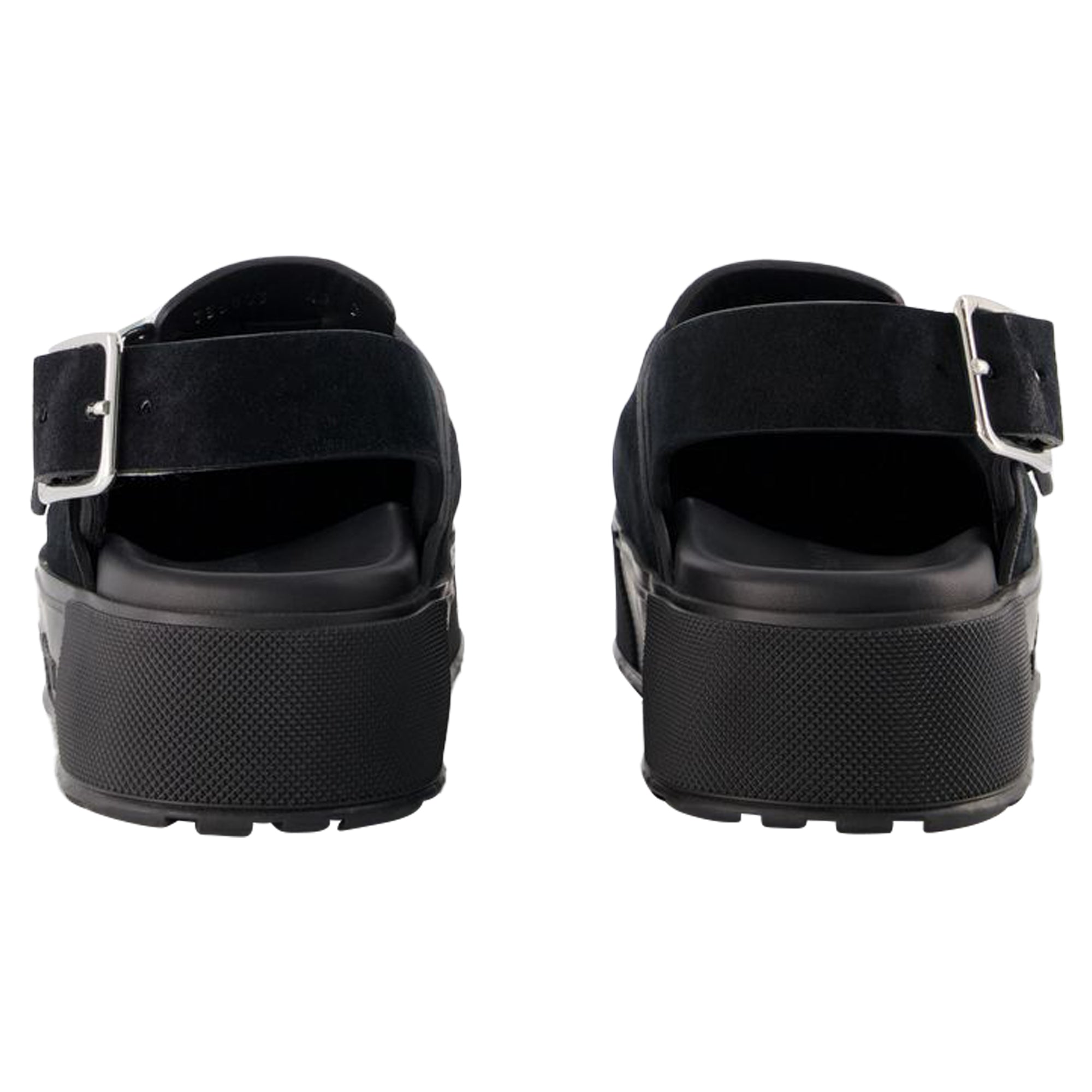 Mount Slick Sandals - Alexander Mcqueen - Black/Silver - Leather