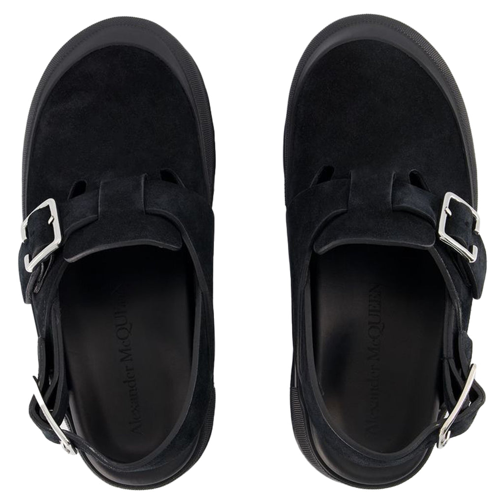 Mount Slick Sandals - Alexander Mcqueen - Black/Silver - Leather