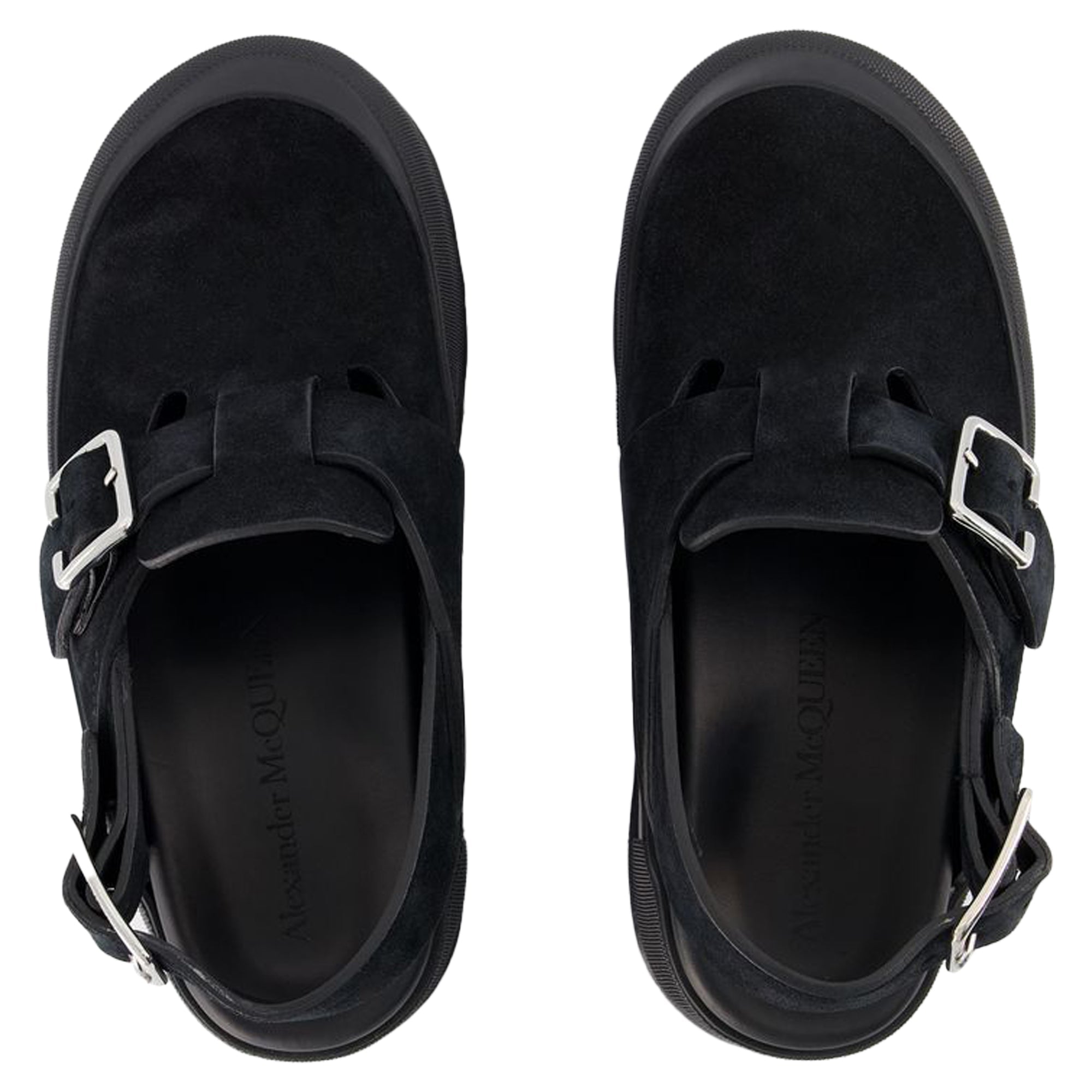 Mount Slick Sandals - Alexander Mcqueen - Black/Silver - Leather