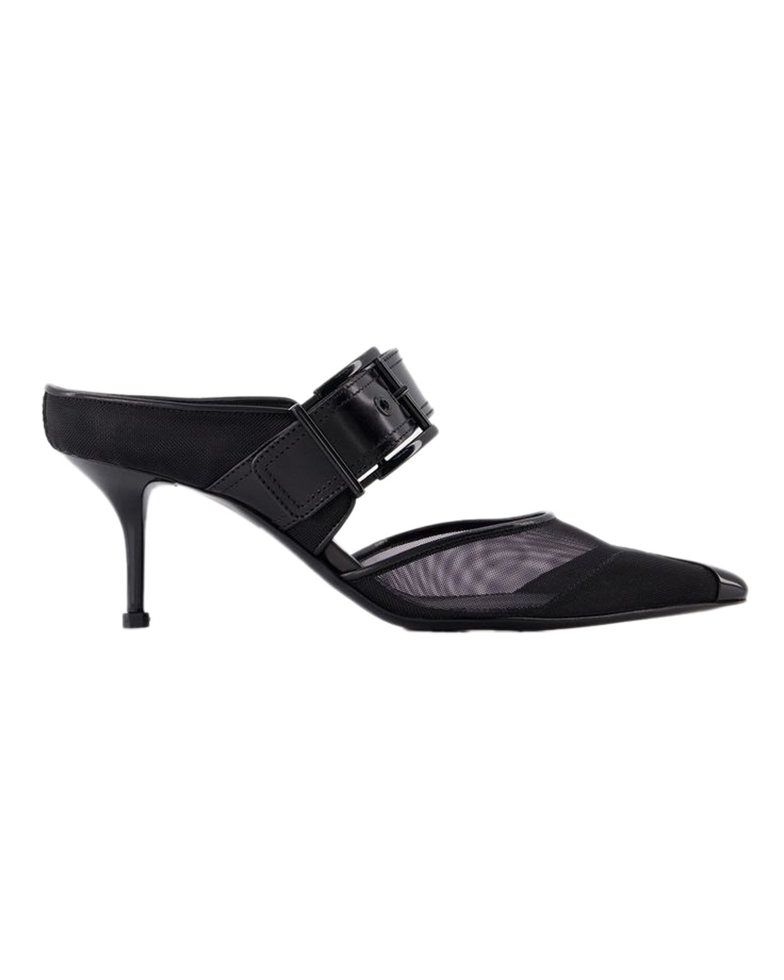 Punk Buckle Pumps - Alexander Mcqueen - Black - Leather