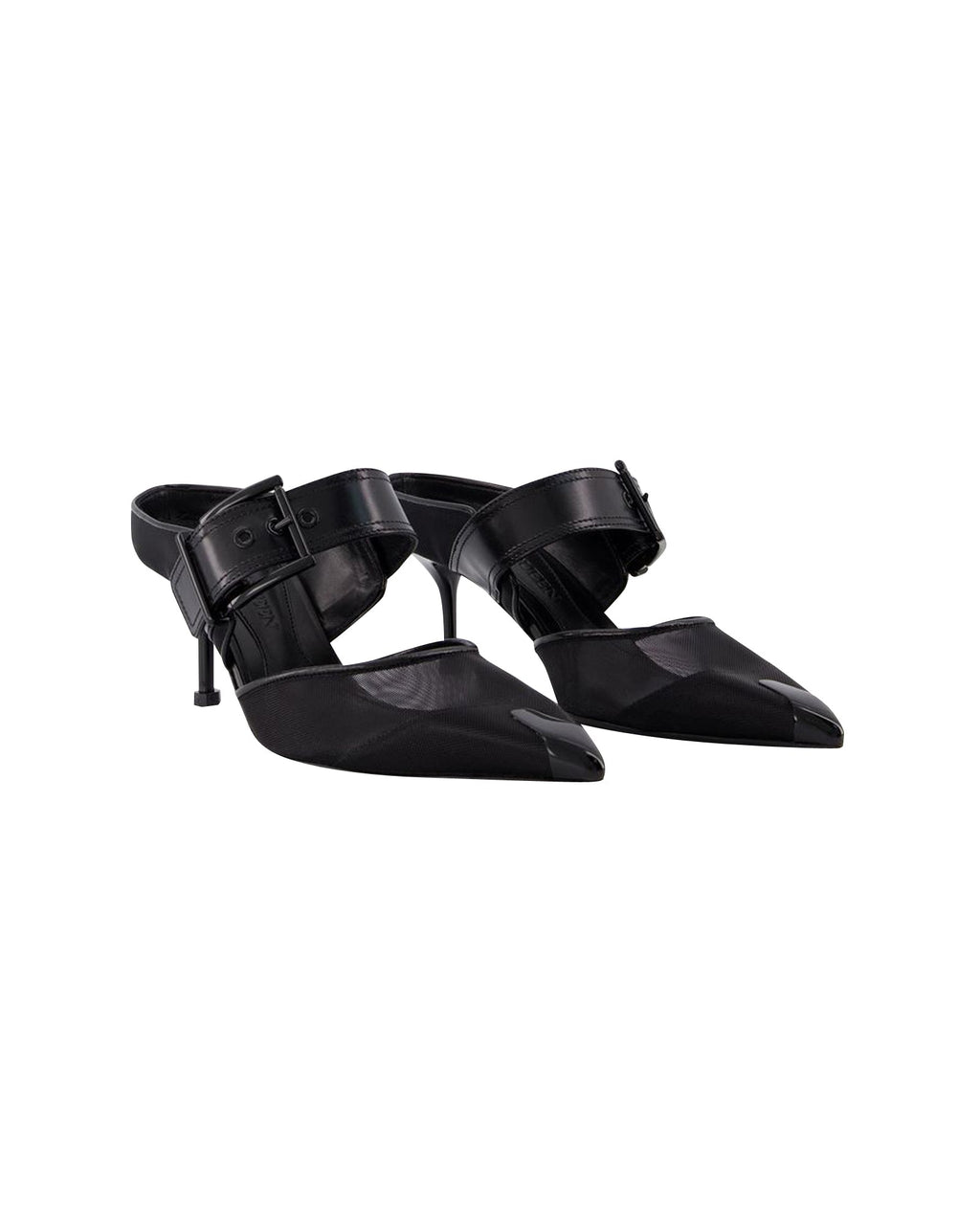 Punk Buckle Pumps - Alexander Mcqueen - Black - Leather