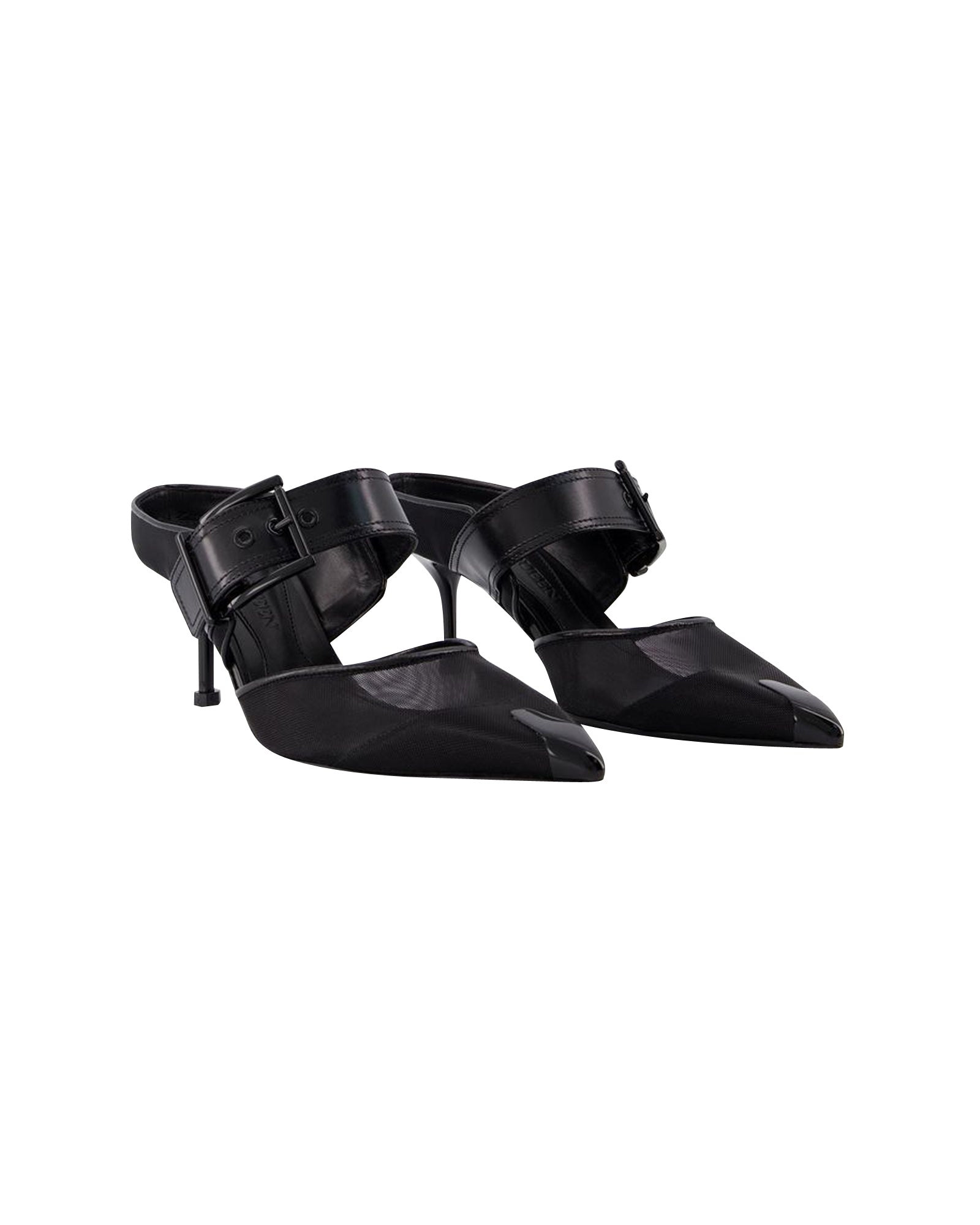 Punk Buckle Pumps - Alexander Mcqueen - Black - Leather