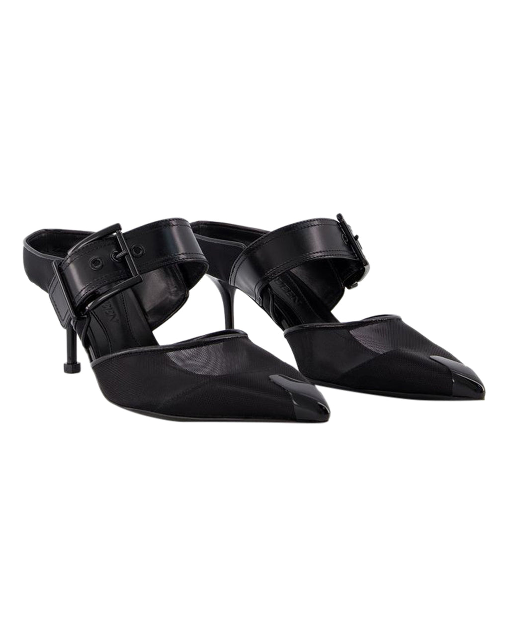 Punk Buckle Pumps - Alexander Mcqueen - Black - Leather