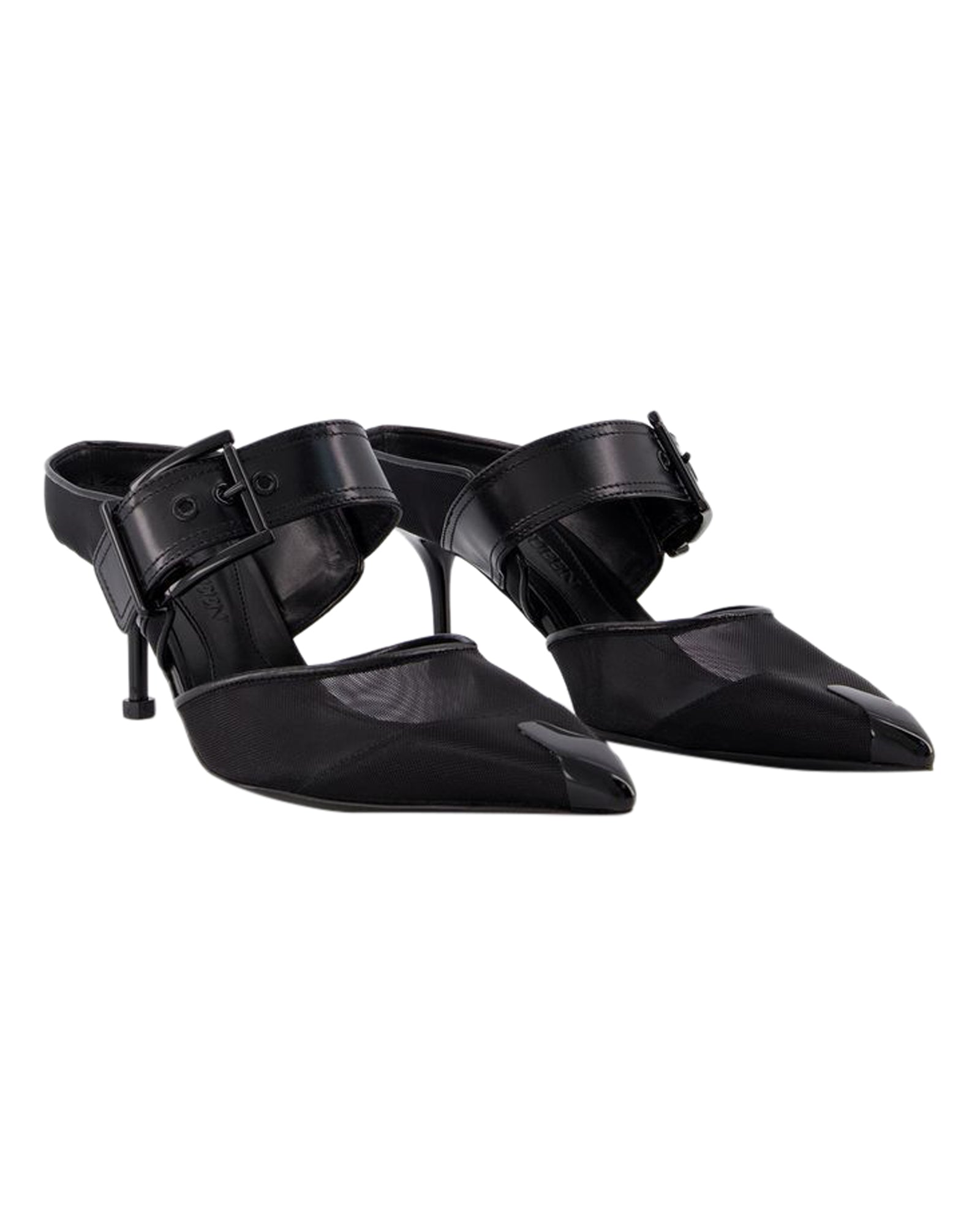 Punk Buckle Pumps - Alexander Mcqueen - Black - Leather