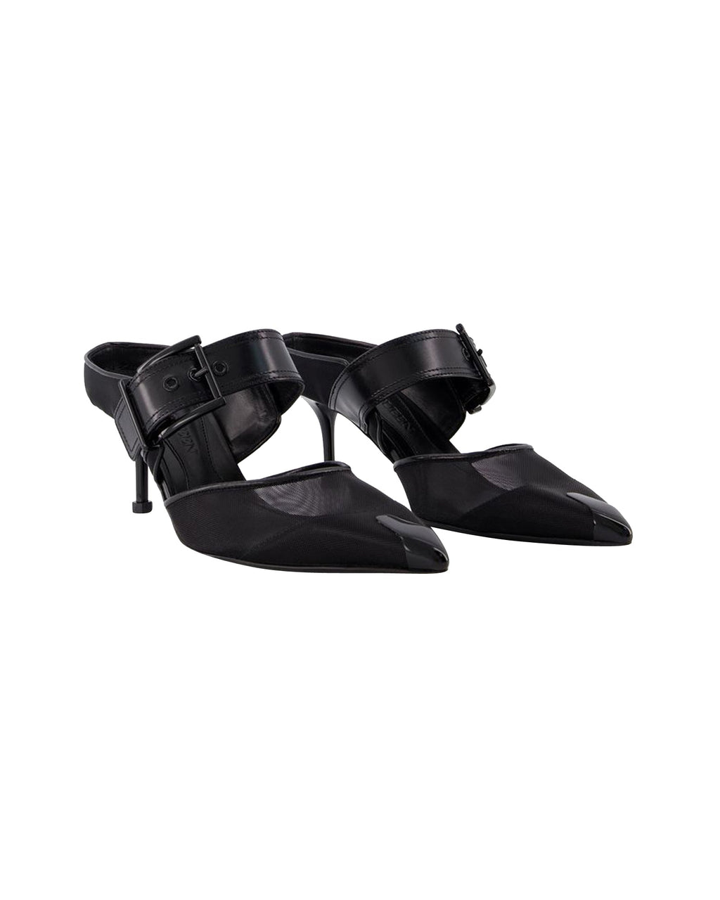 Punk Buckle Pumps - Alexander Mcqueen - Black - Leather