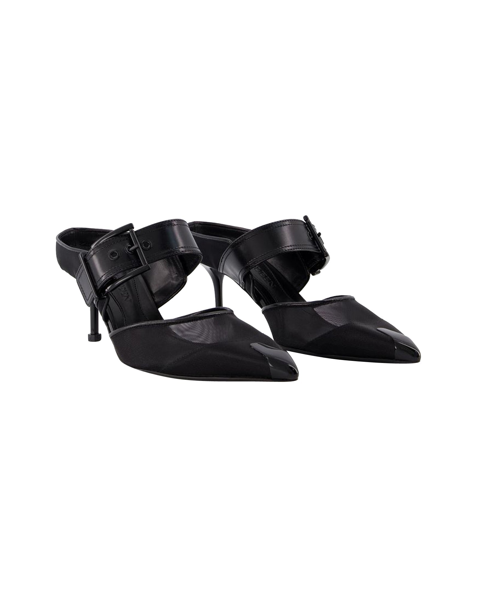 Punk Buckle Pumps - Alexander Mcqueen - Black - Leather