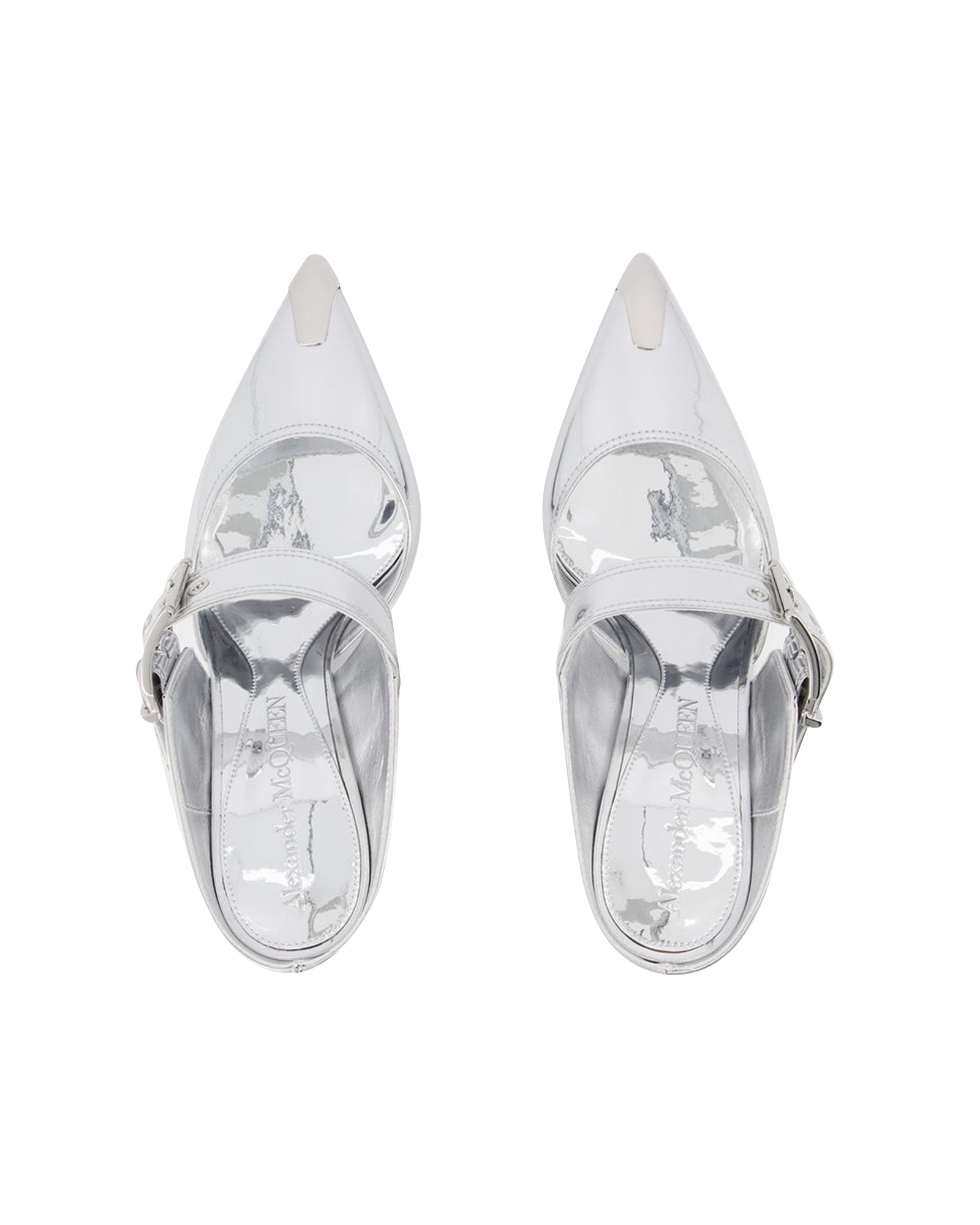 Punk Buckle Pumps - Alexander Mcqueen - Grey - Leather
