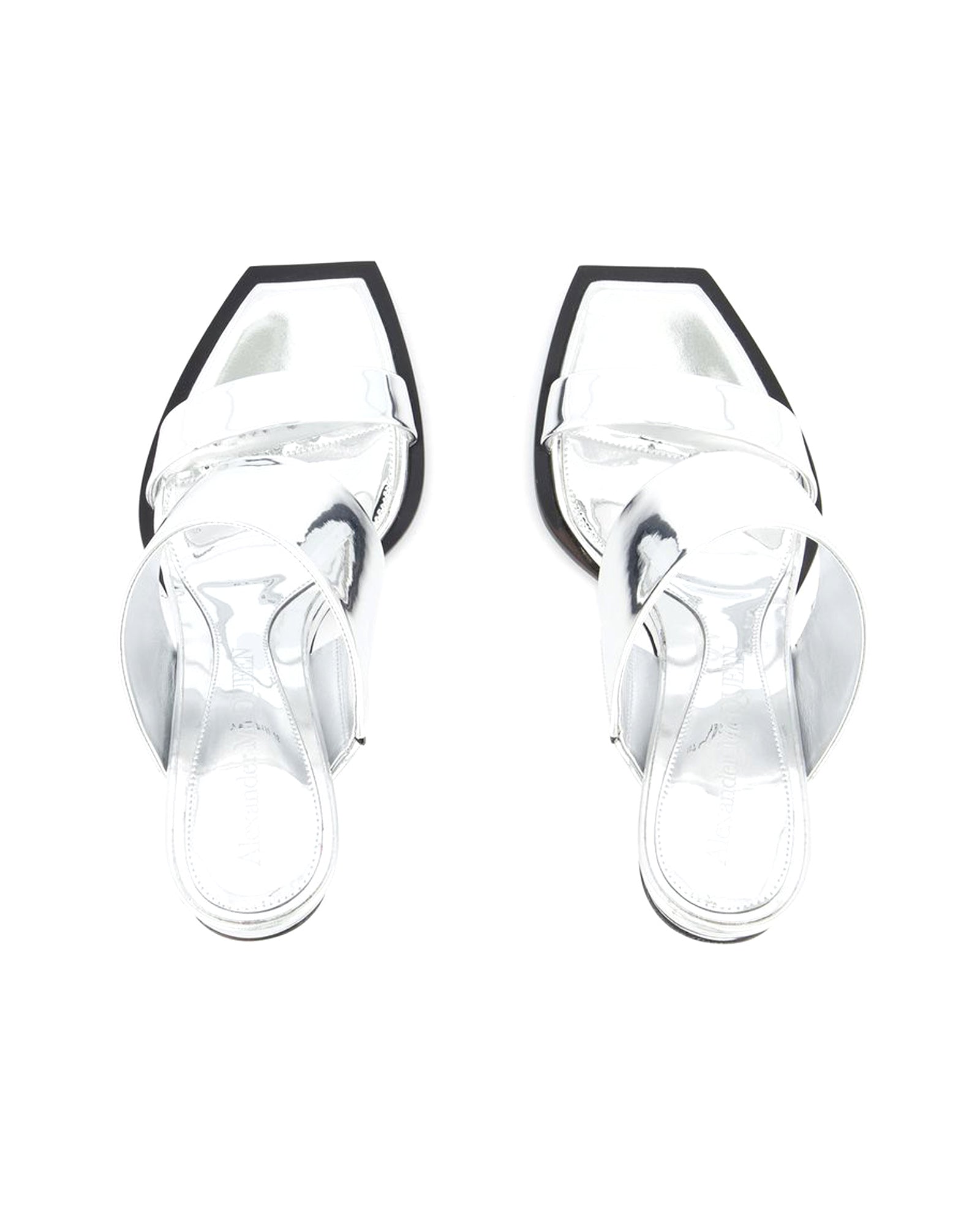 Sandals - Alexander Mcqueen - Silver - Leather