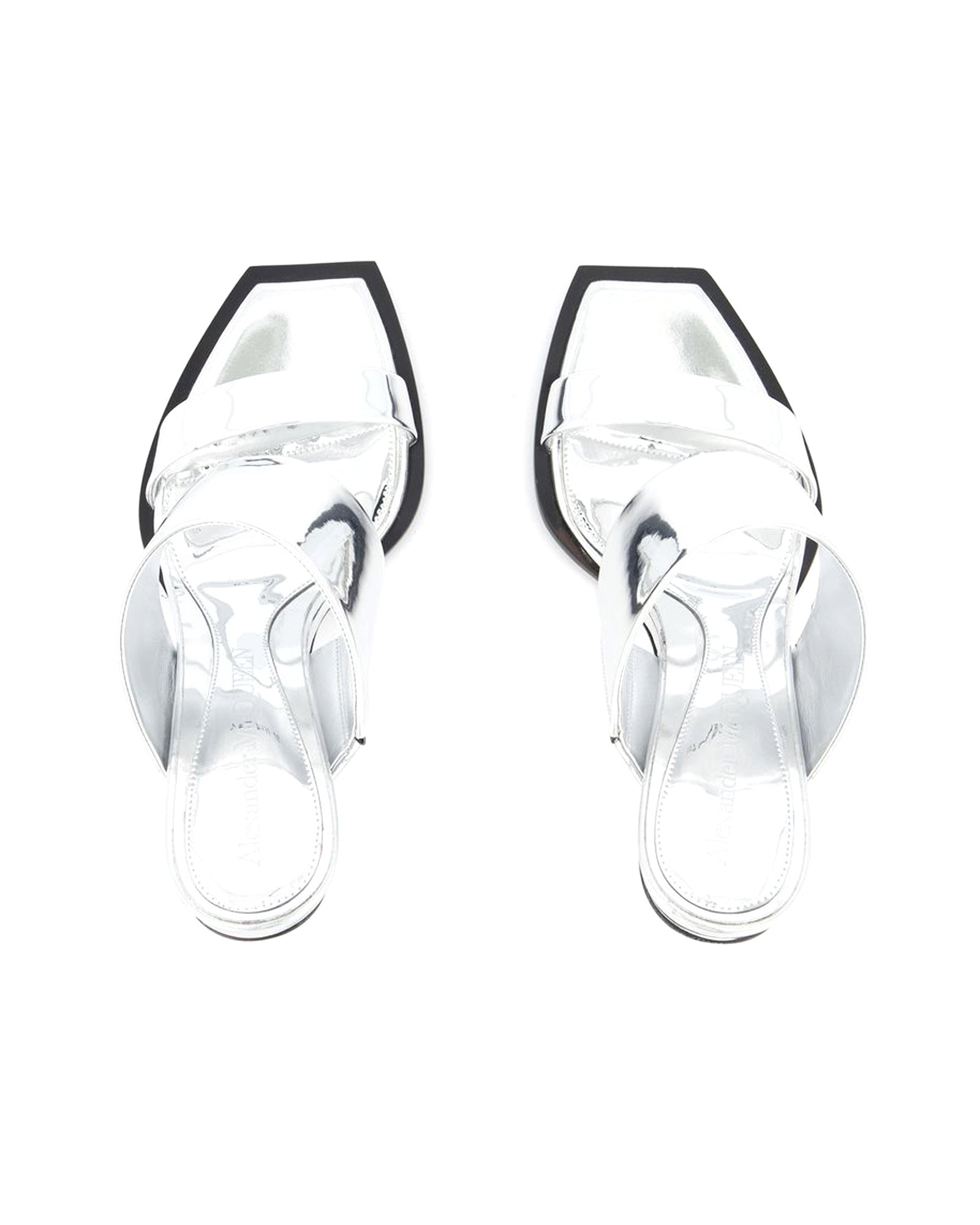 Sandals - Alexander Mcqueen - Silver - Leather